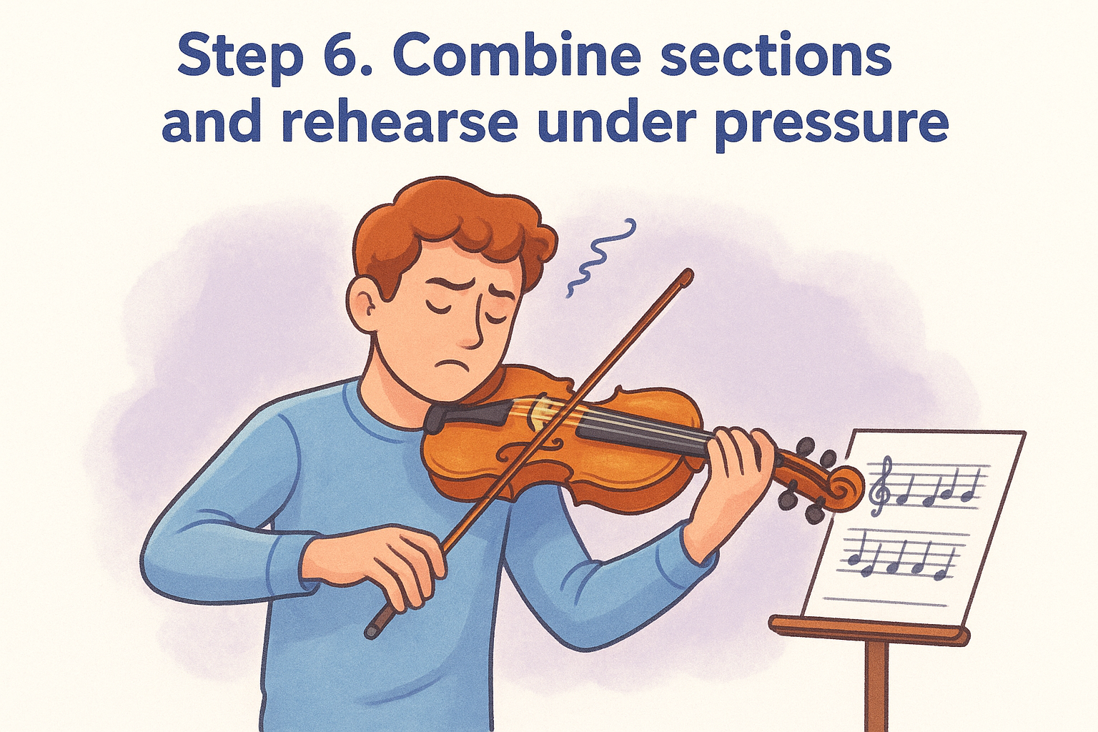 Step 6. Combine sections and rehearse under pressure