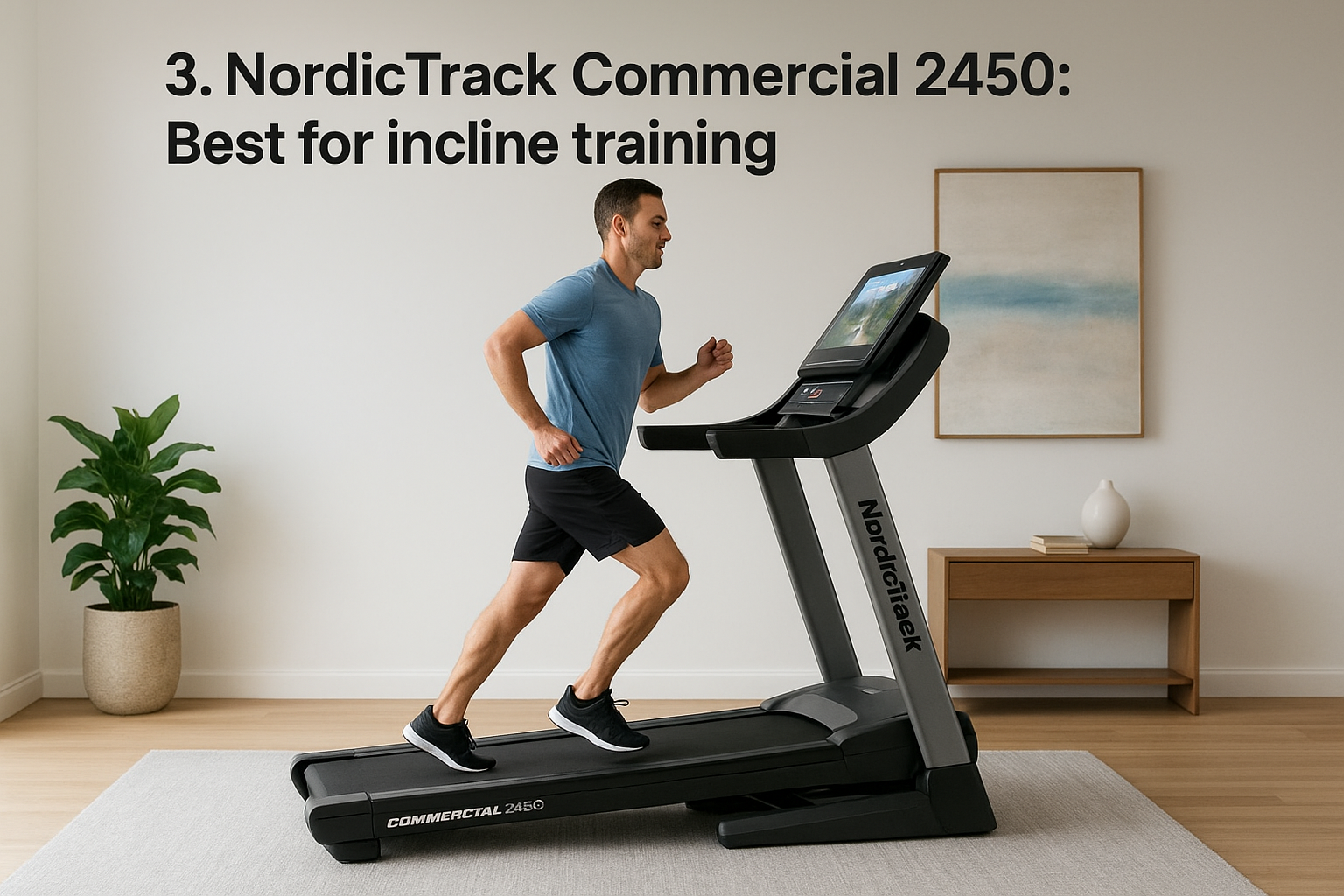 3. NordicTrack Commercial 2450: Best for incline training