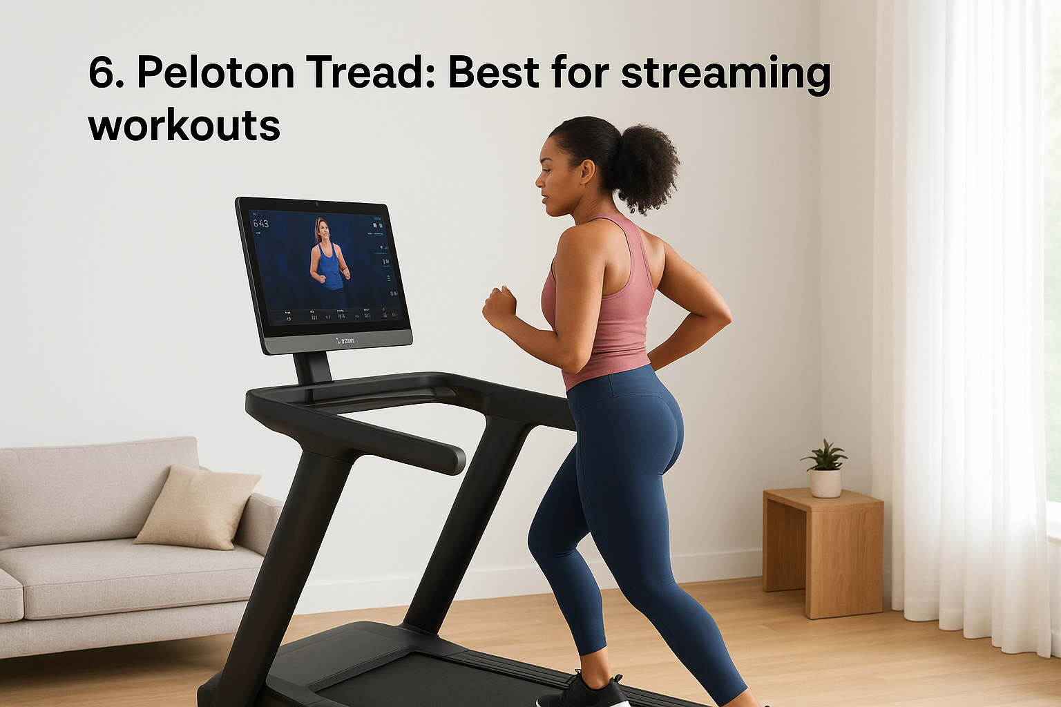 6. Peloton Tread: Best for streaming workouts