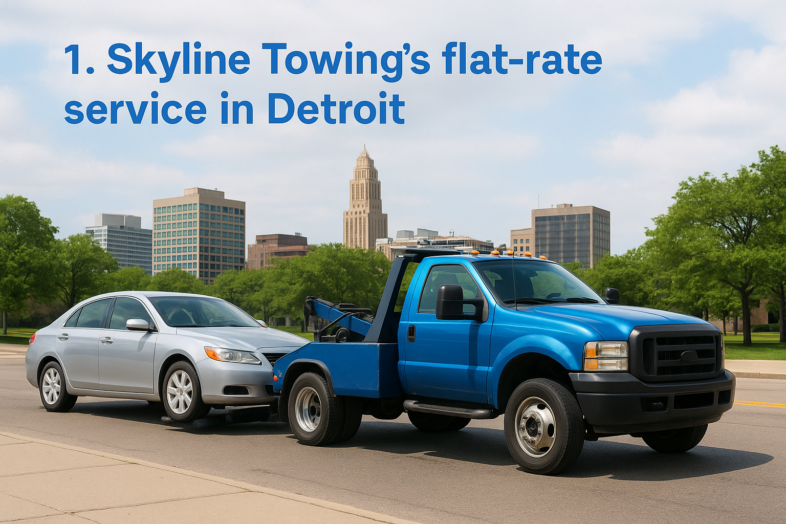 1. Skyline Towing's flat-rate service in Detroit