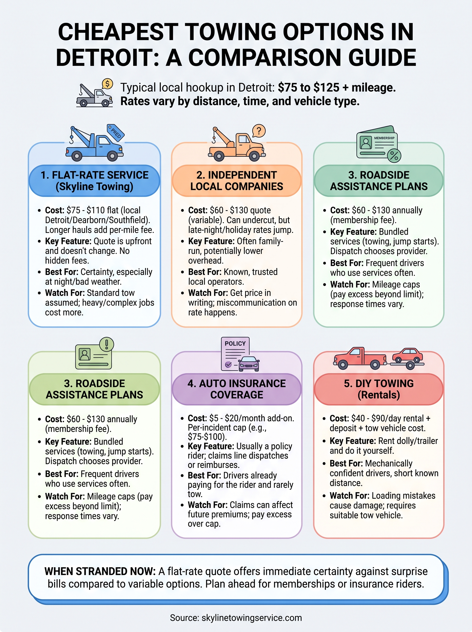 cheapest towing service near me infographic