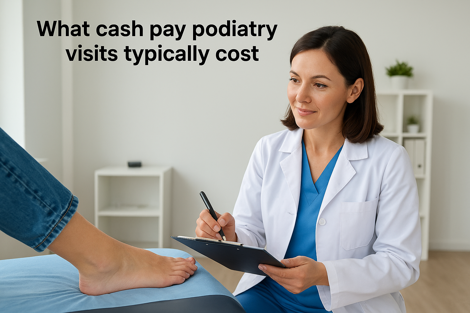 What cash pay podiatry visits typically cost