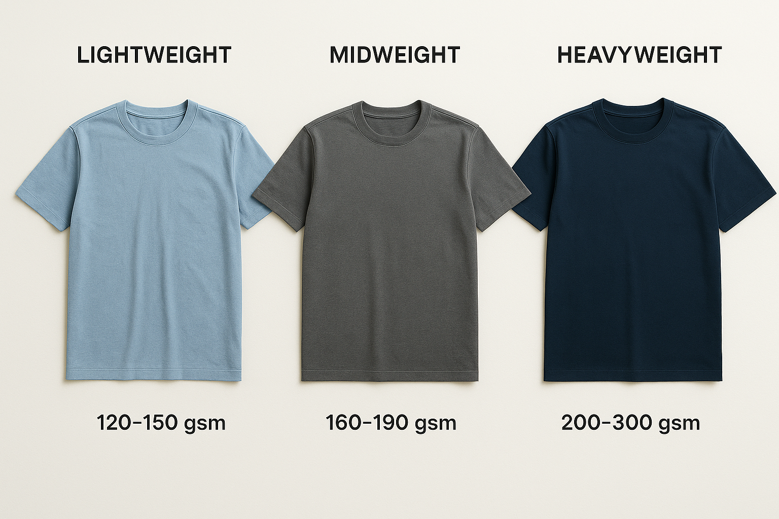Comparing common fabric weights