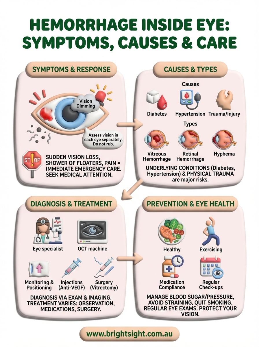 hemorrhage inside eye infographic
