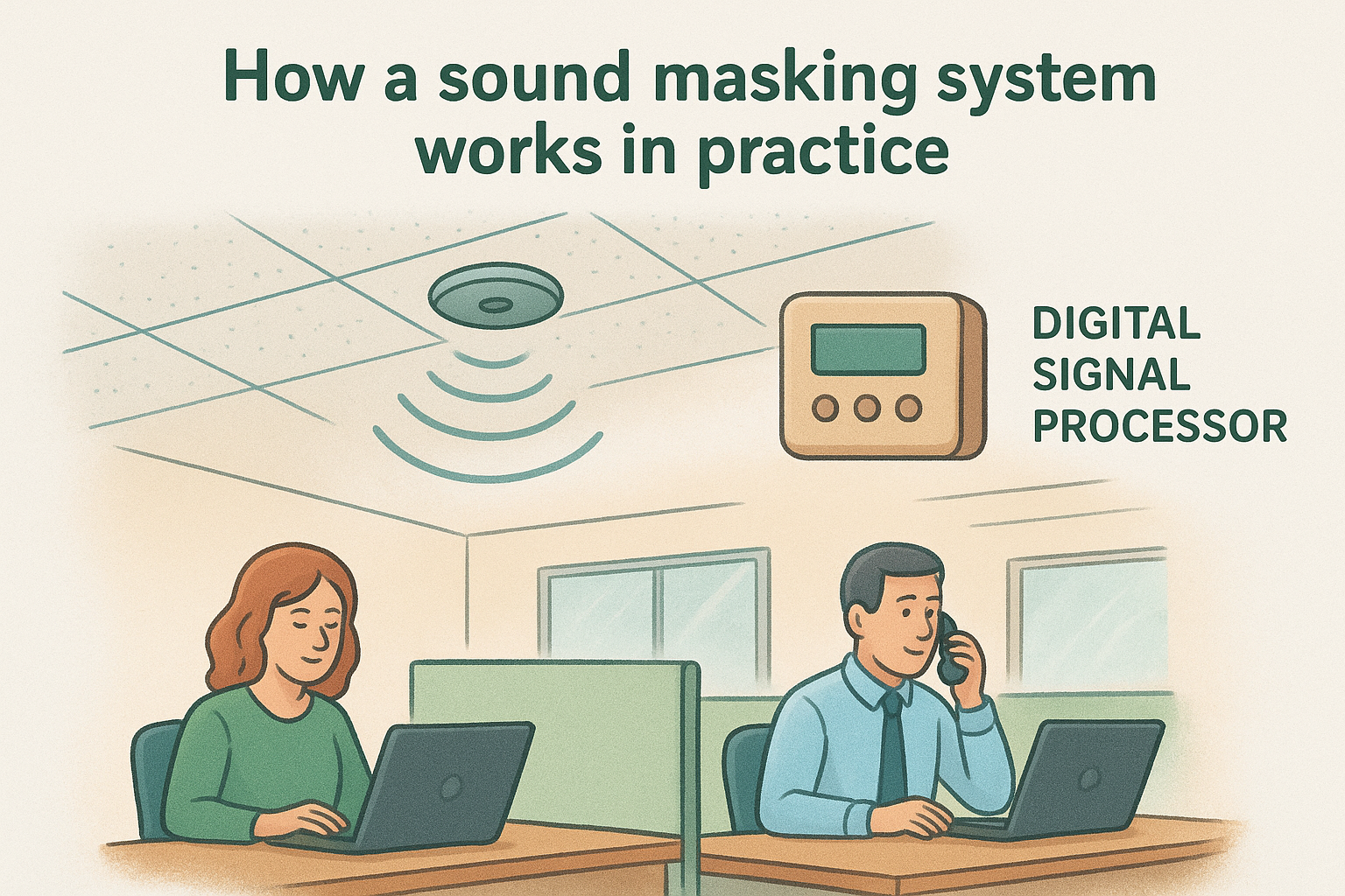How a sound masking system works in practice
