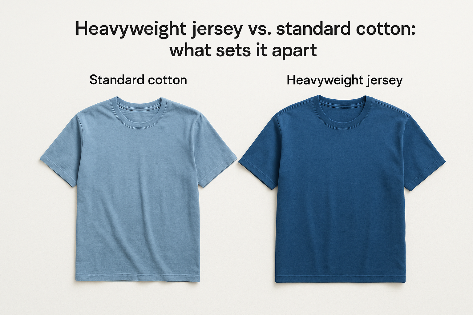 Heavyweight jersey vs. standard cotton: what sets it apart