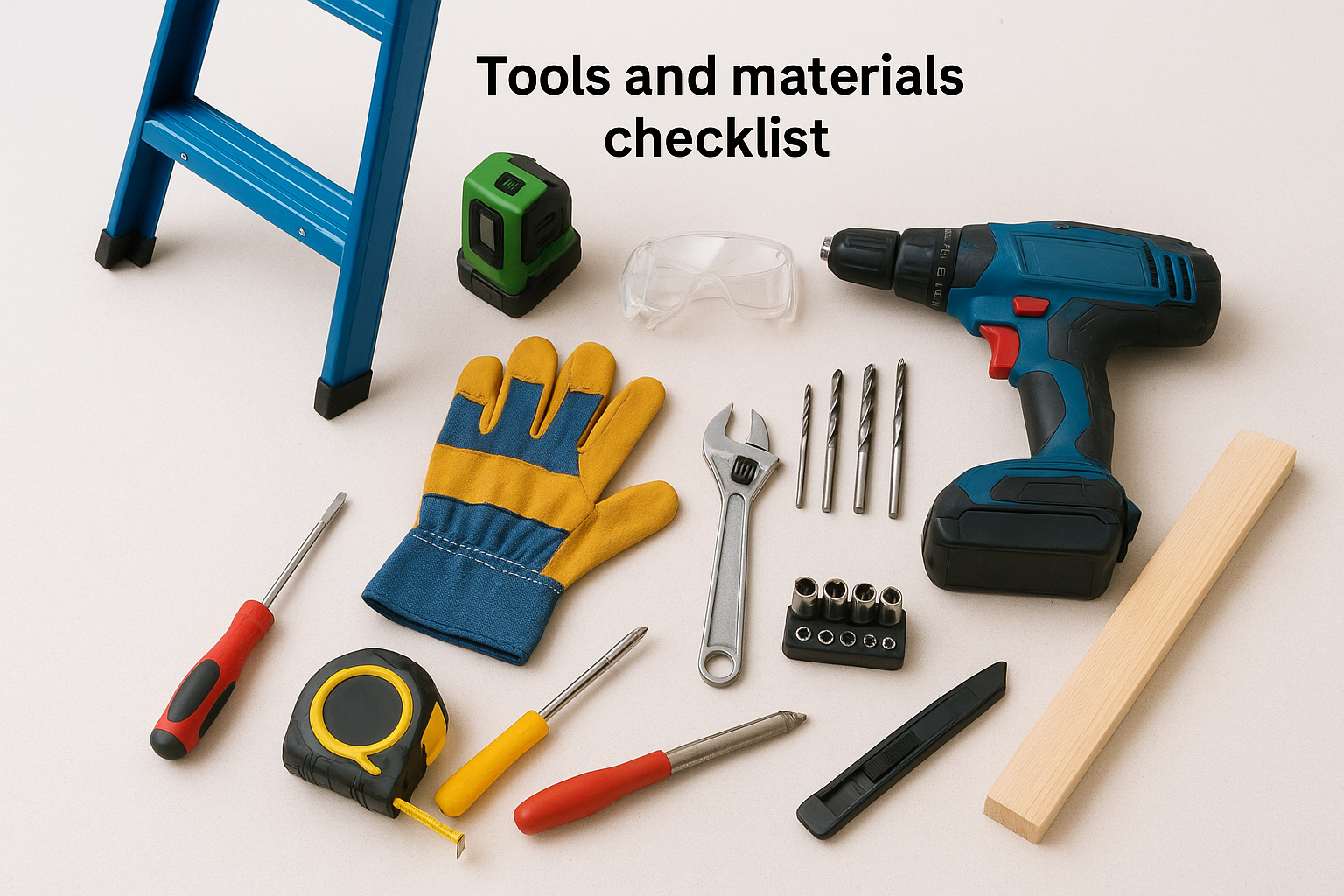 Tools and materials checklist