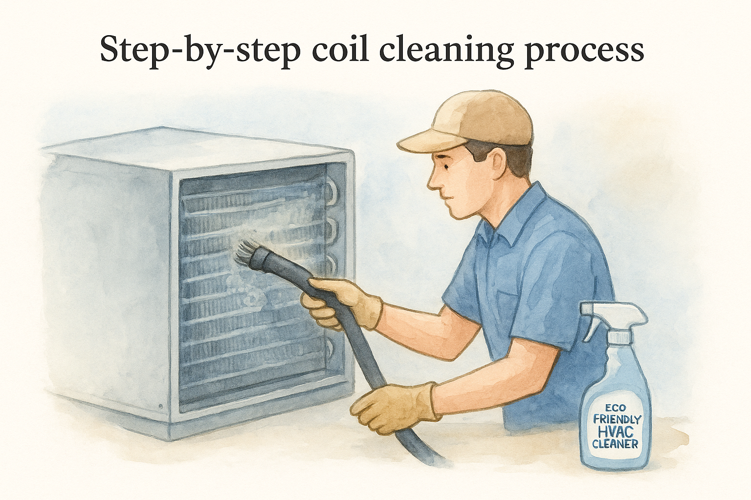 Step-by-step coil cleaning process