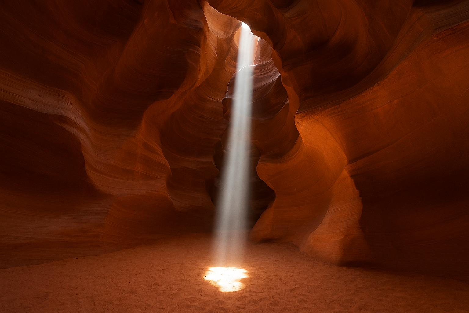 The sun's angle controls the light show