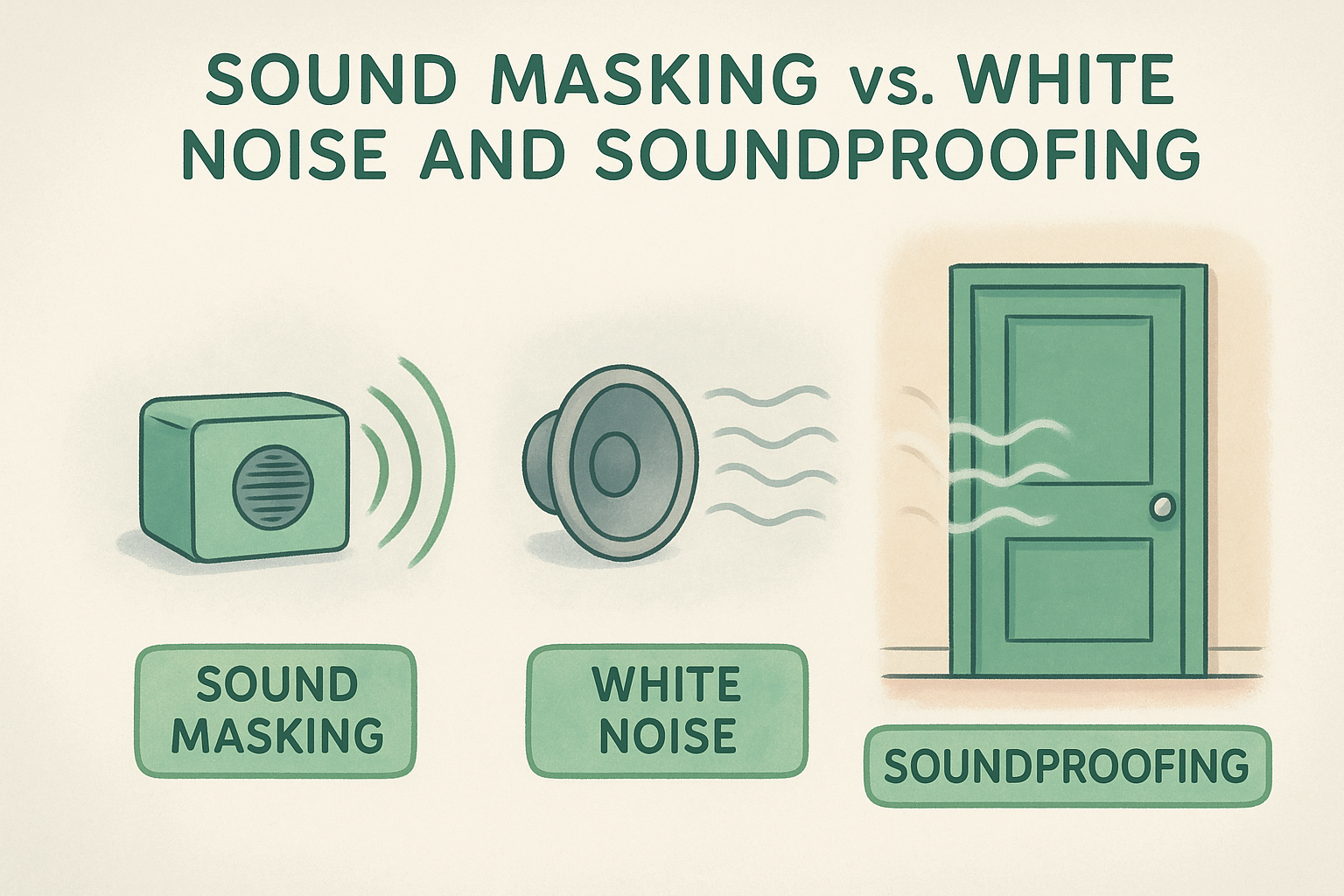 Sound masking vs. white noise and soundproofing