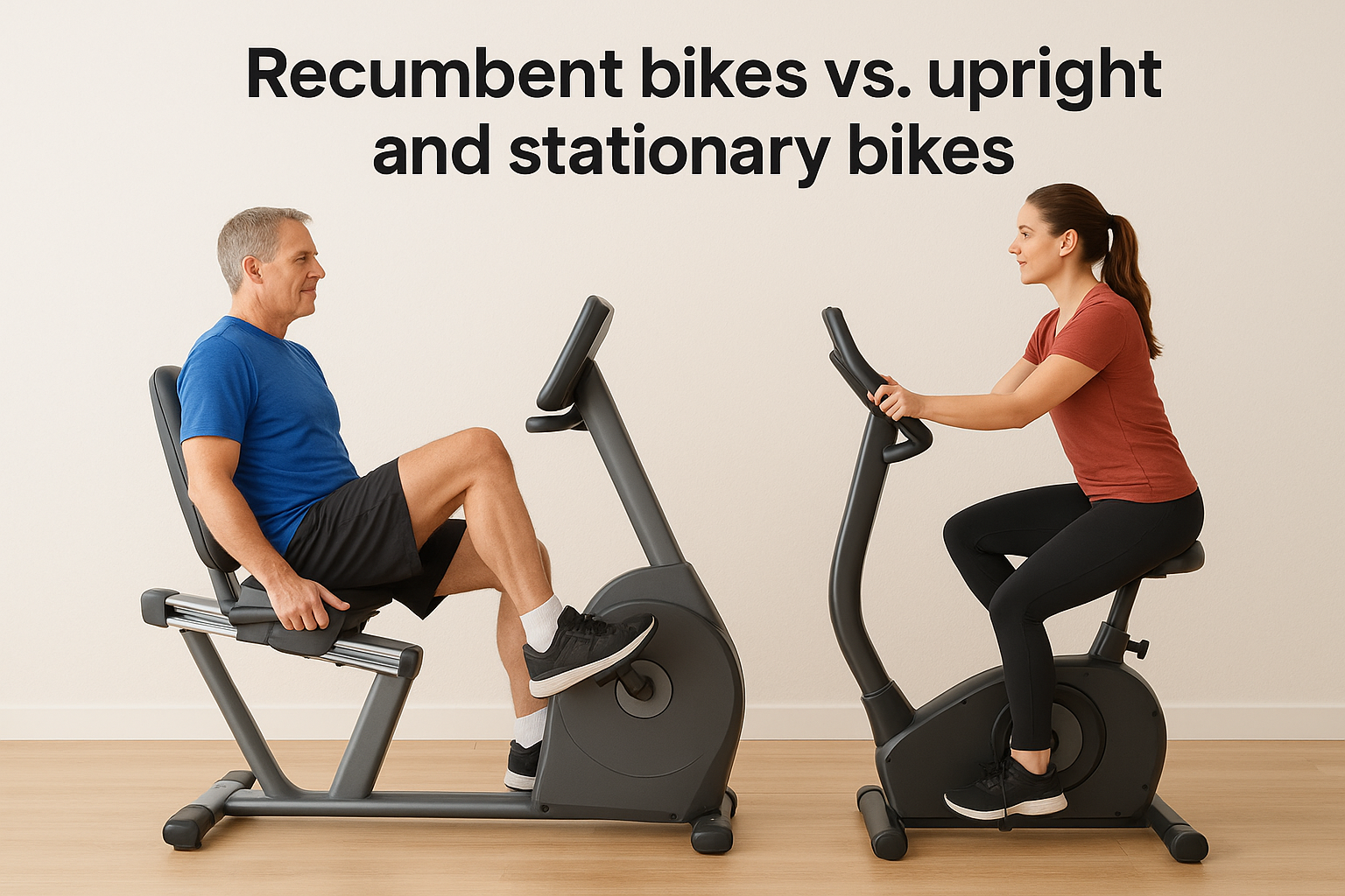 Recumbent bikes vs. upright and stationary bikes