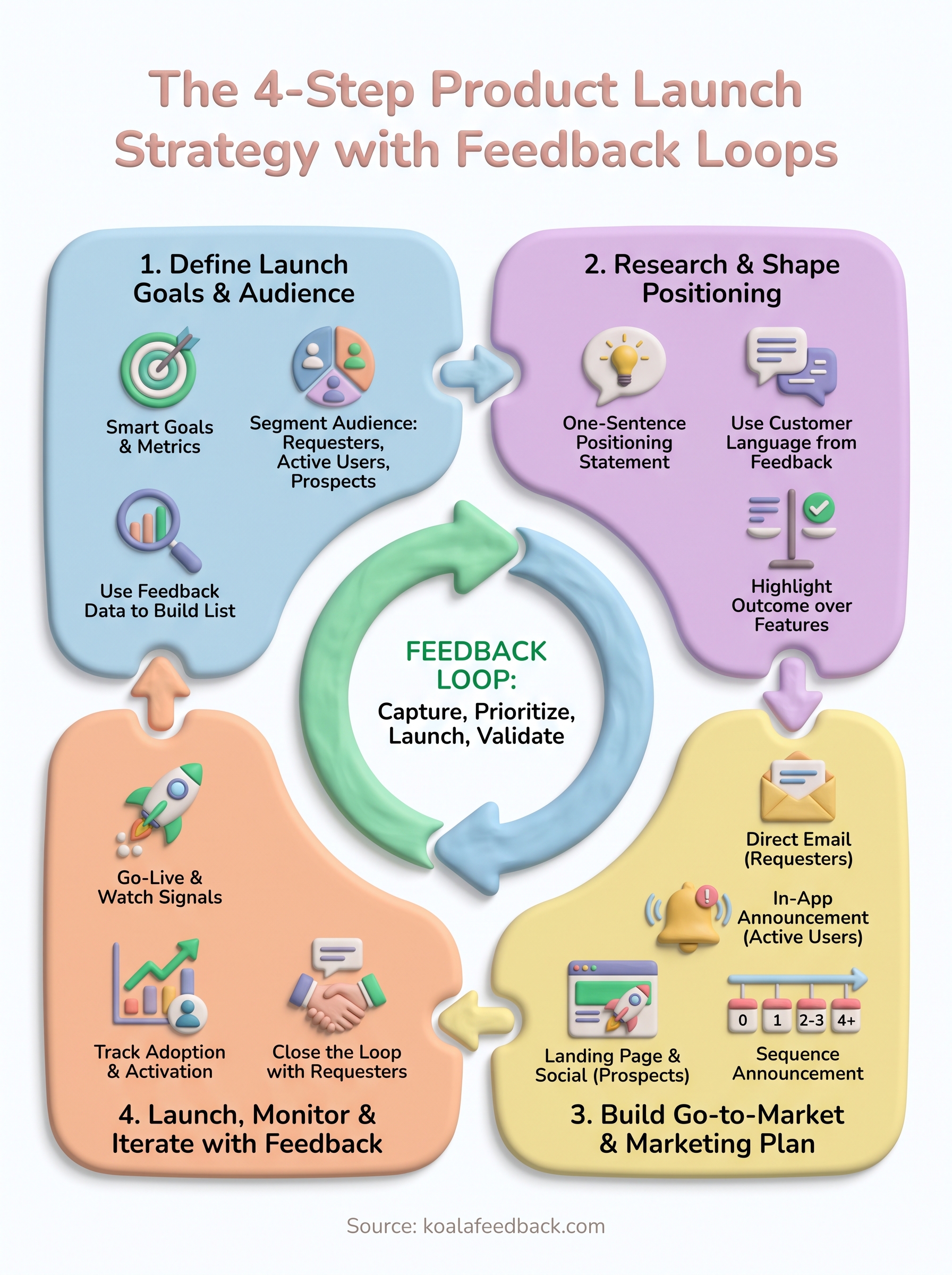 launching product strategy infographic
