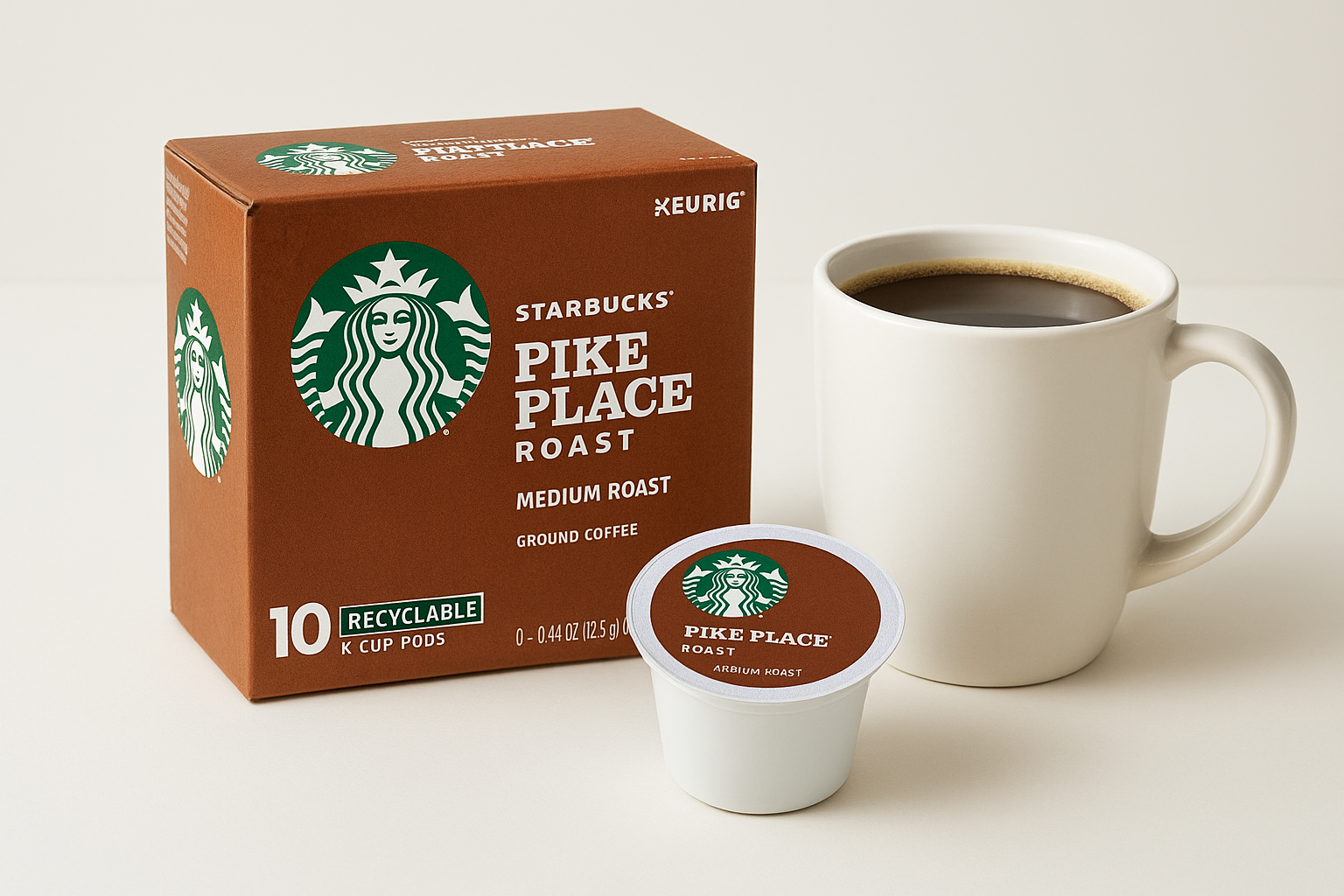 3. Starbucks Pike Place Roast K-Cup pods