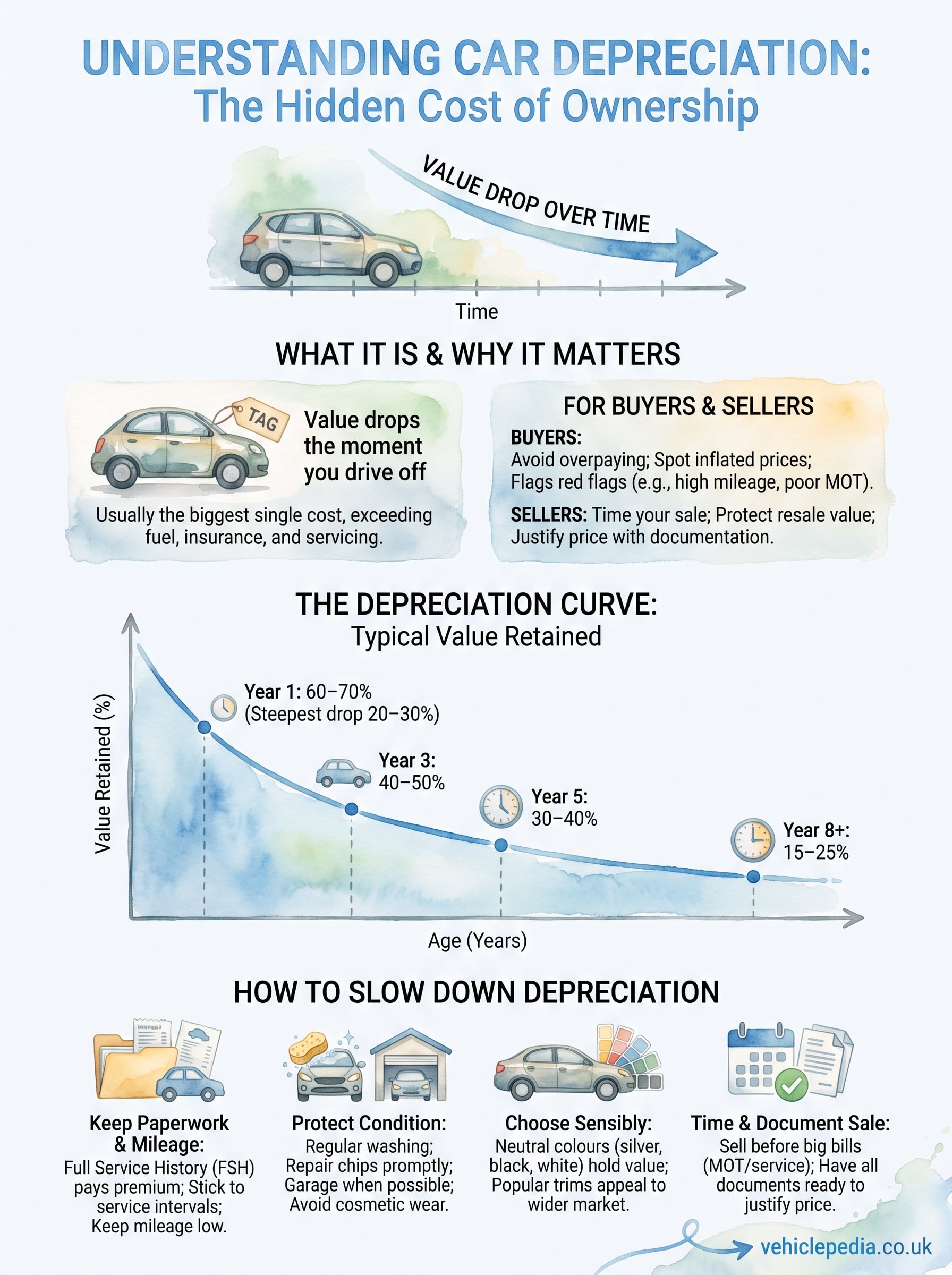 what is car depreciation infographic