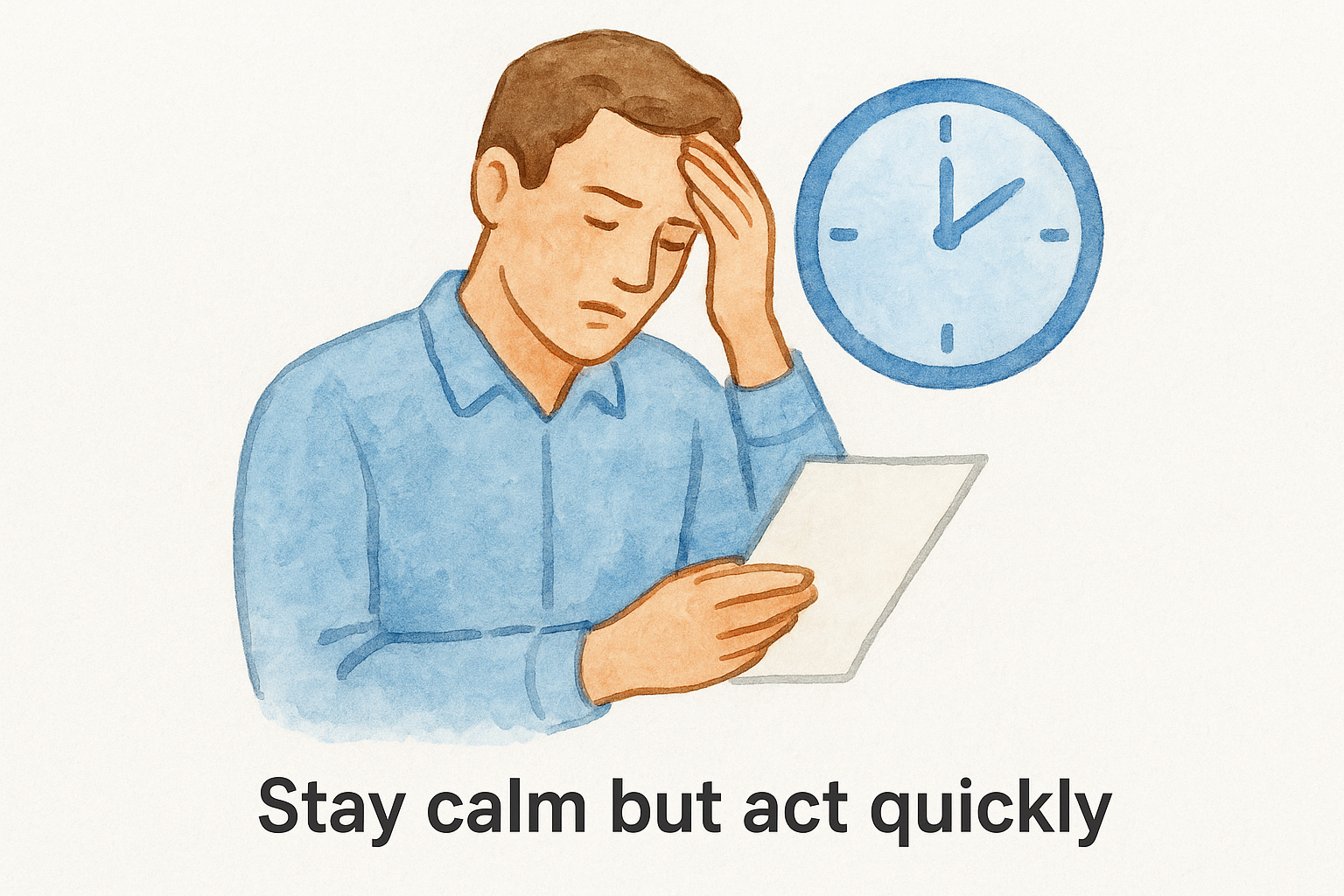 Stay calm but act quickly