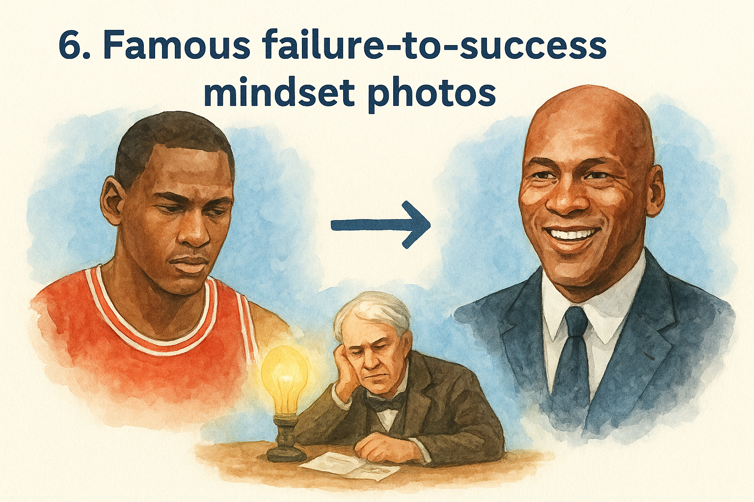 6. Famous failure-to-success mindset photos