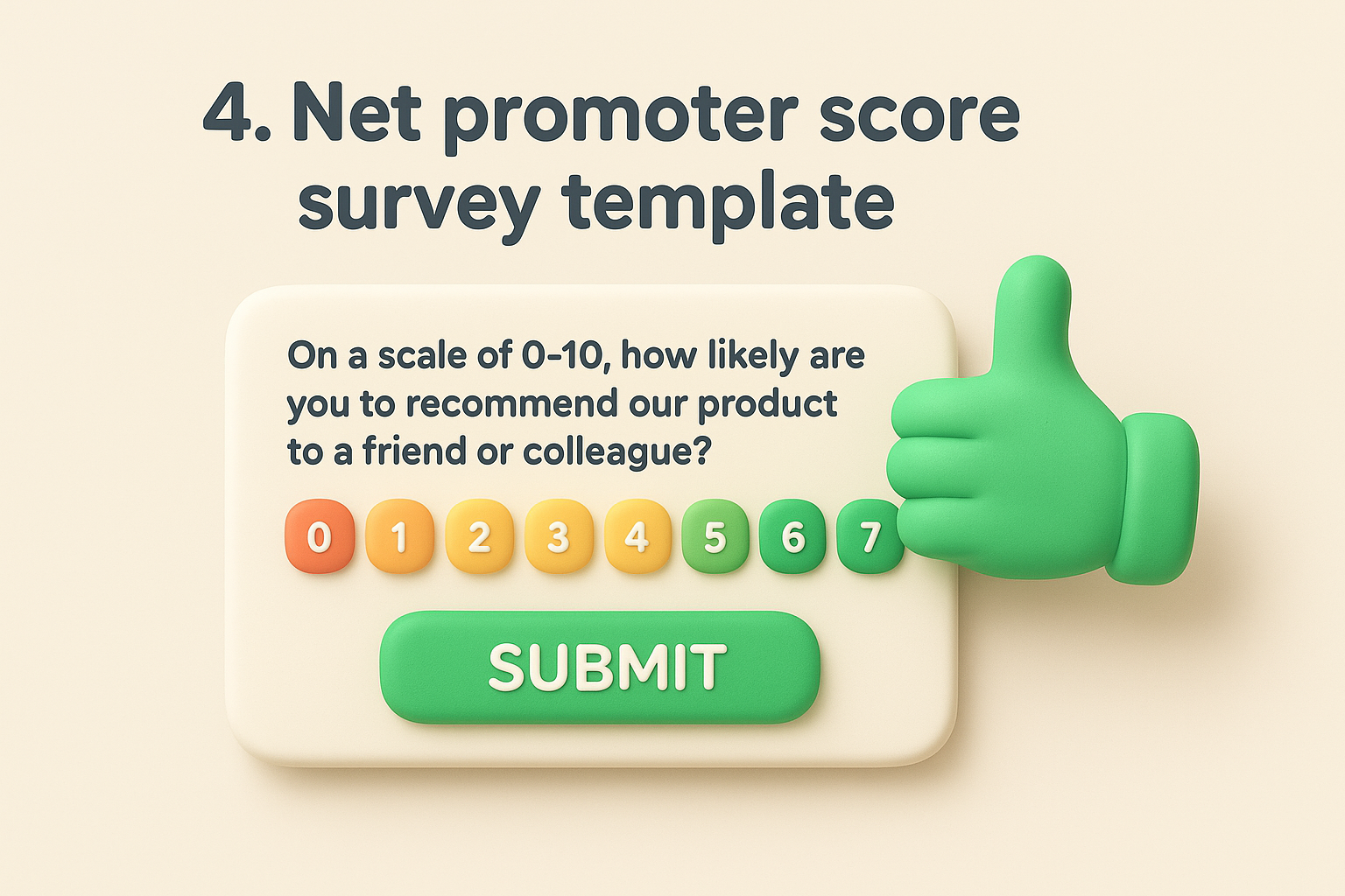 4. Net promoter score survey template