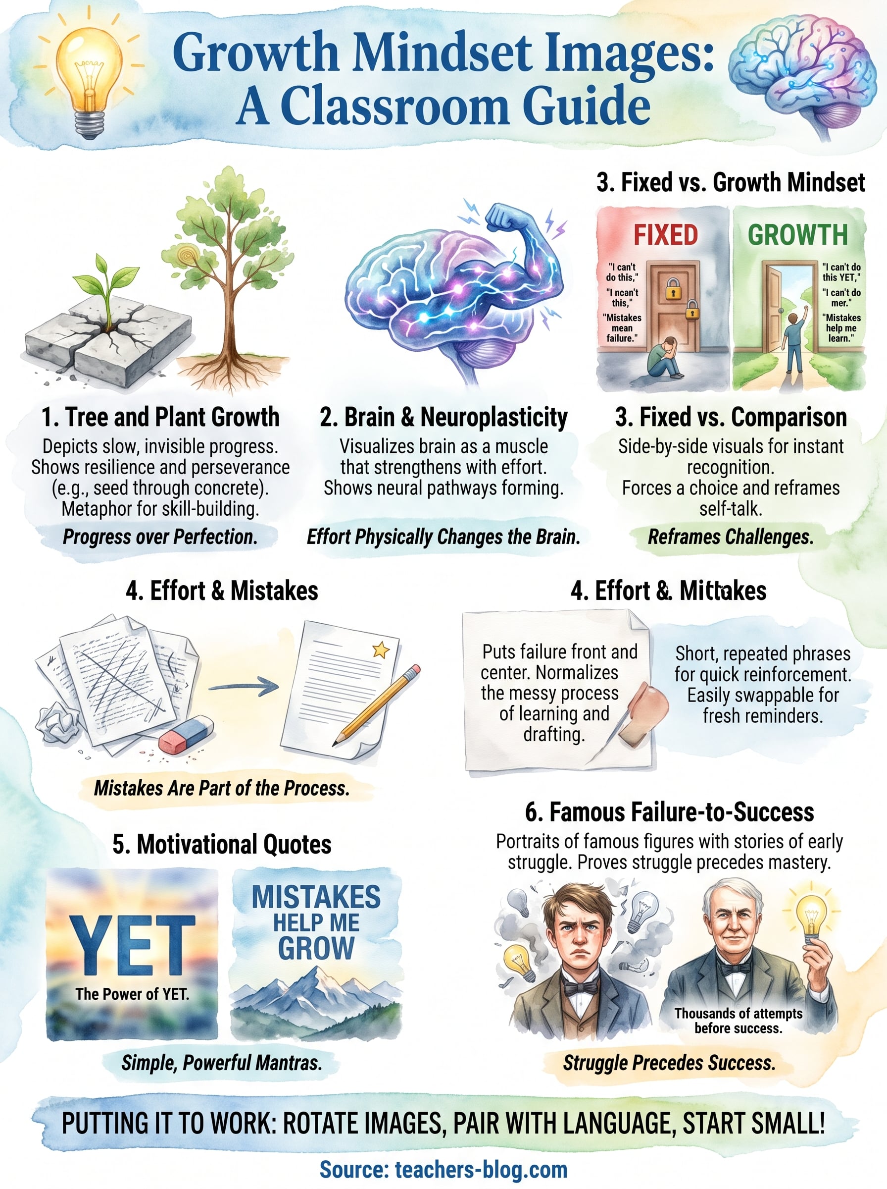 growth mindset photos infographic