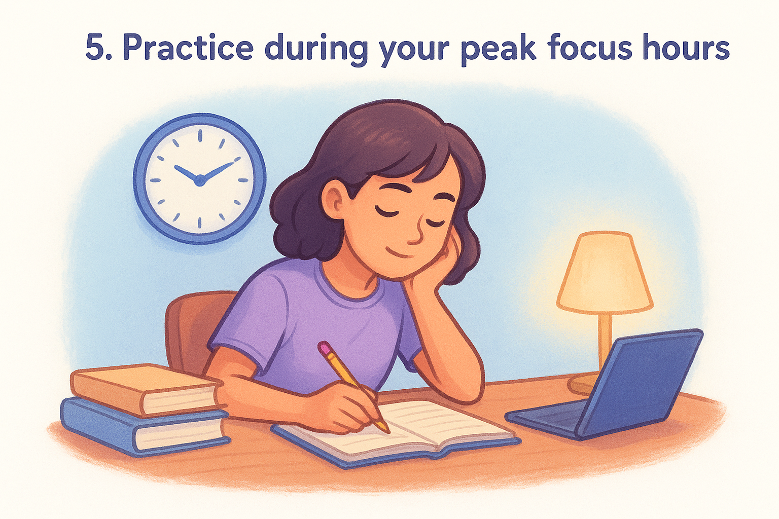 5. Practice during your peak focus hours