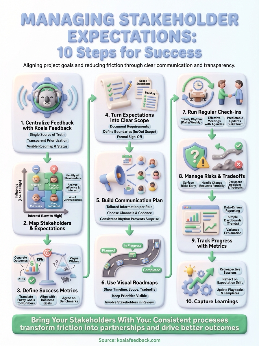 managing stakeholder expectations infographic
