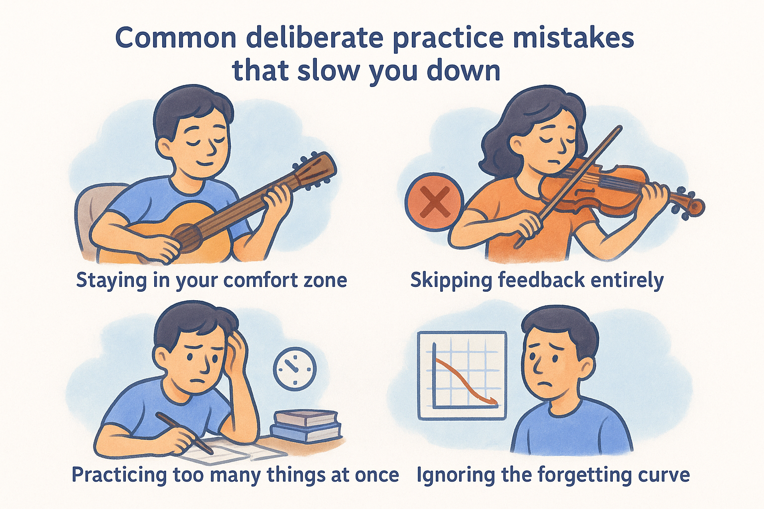 Common deliberate practice mistakes that slow you down