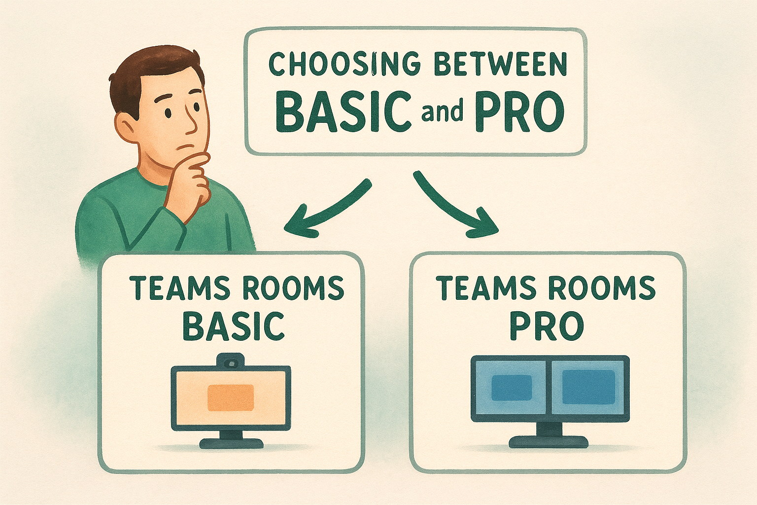 Choosing between Microsoft Teams Rooms Basic and Pro