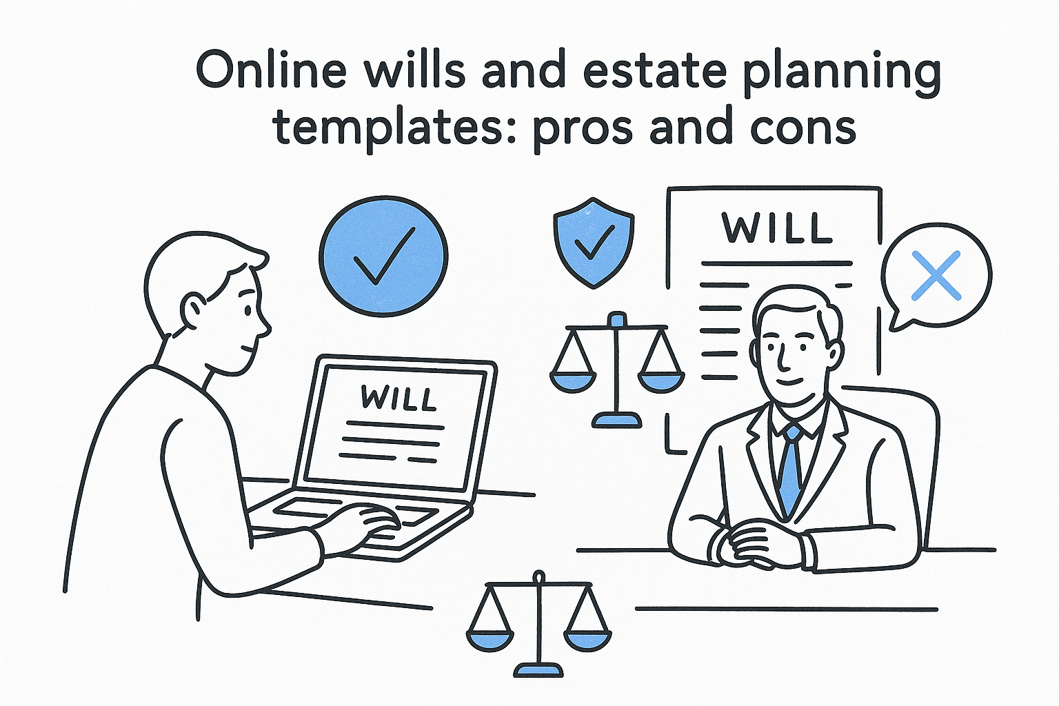 Online wills and estate planning templates: pros and cons