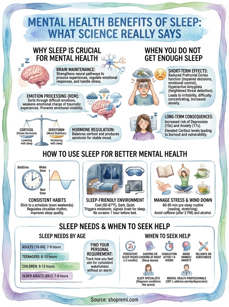 mental health benefits of sleep infographic