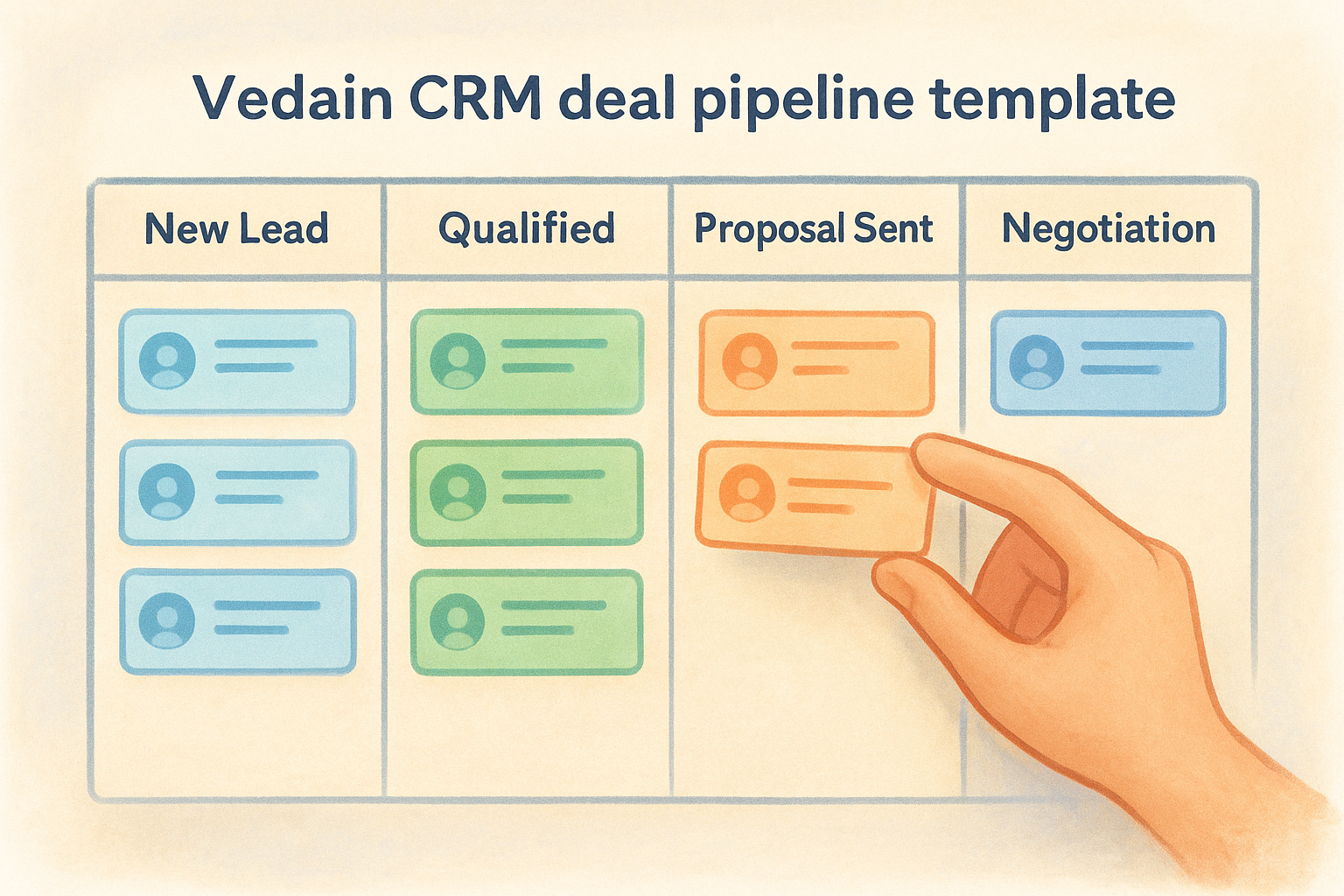 1. Vedain CRM deal pipeline template