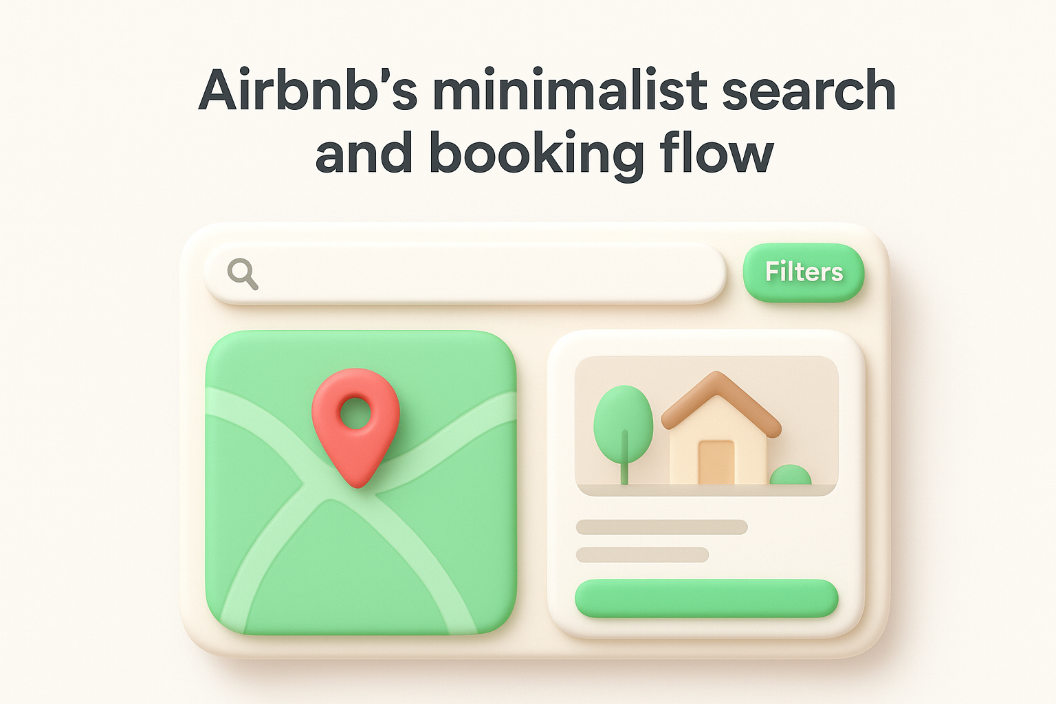 3. Airbnb's minimalist search and booking flow