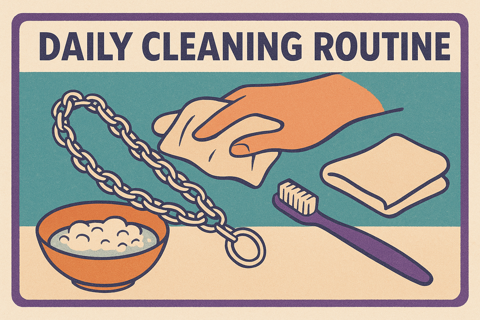 Daily cleaning routine