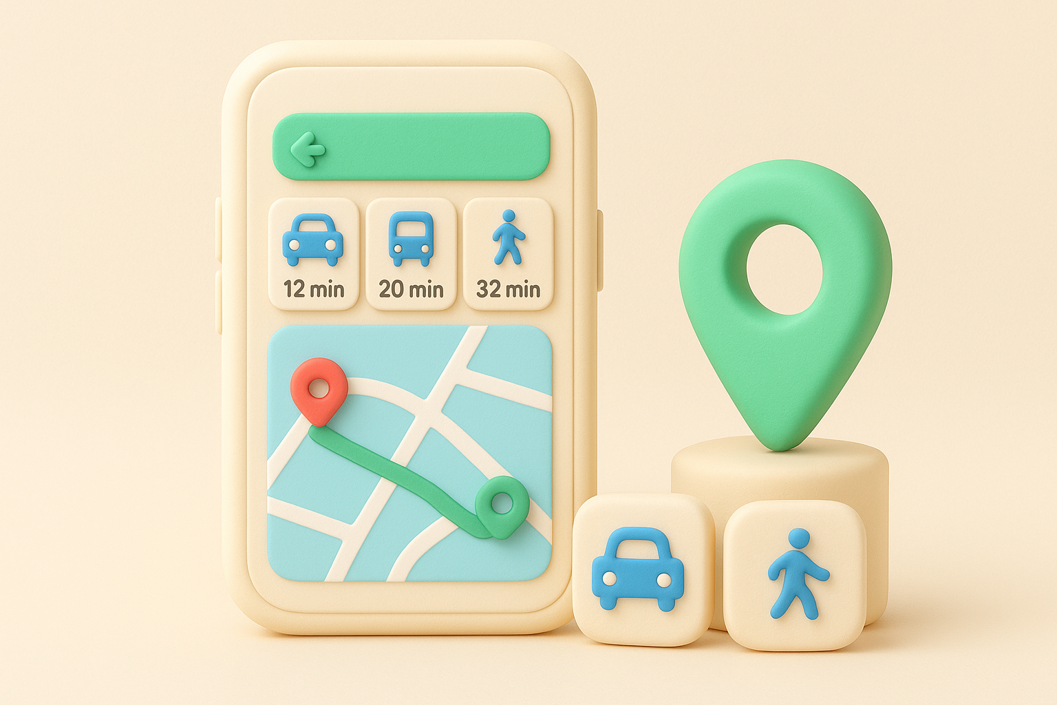 5. Google Maps' multi-modal route planning