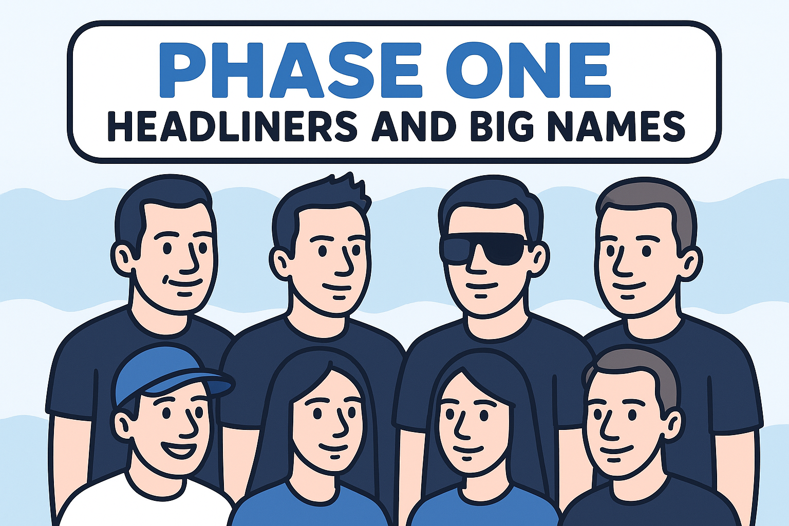 Phase one headliners and big names