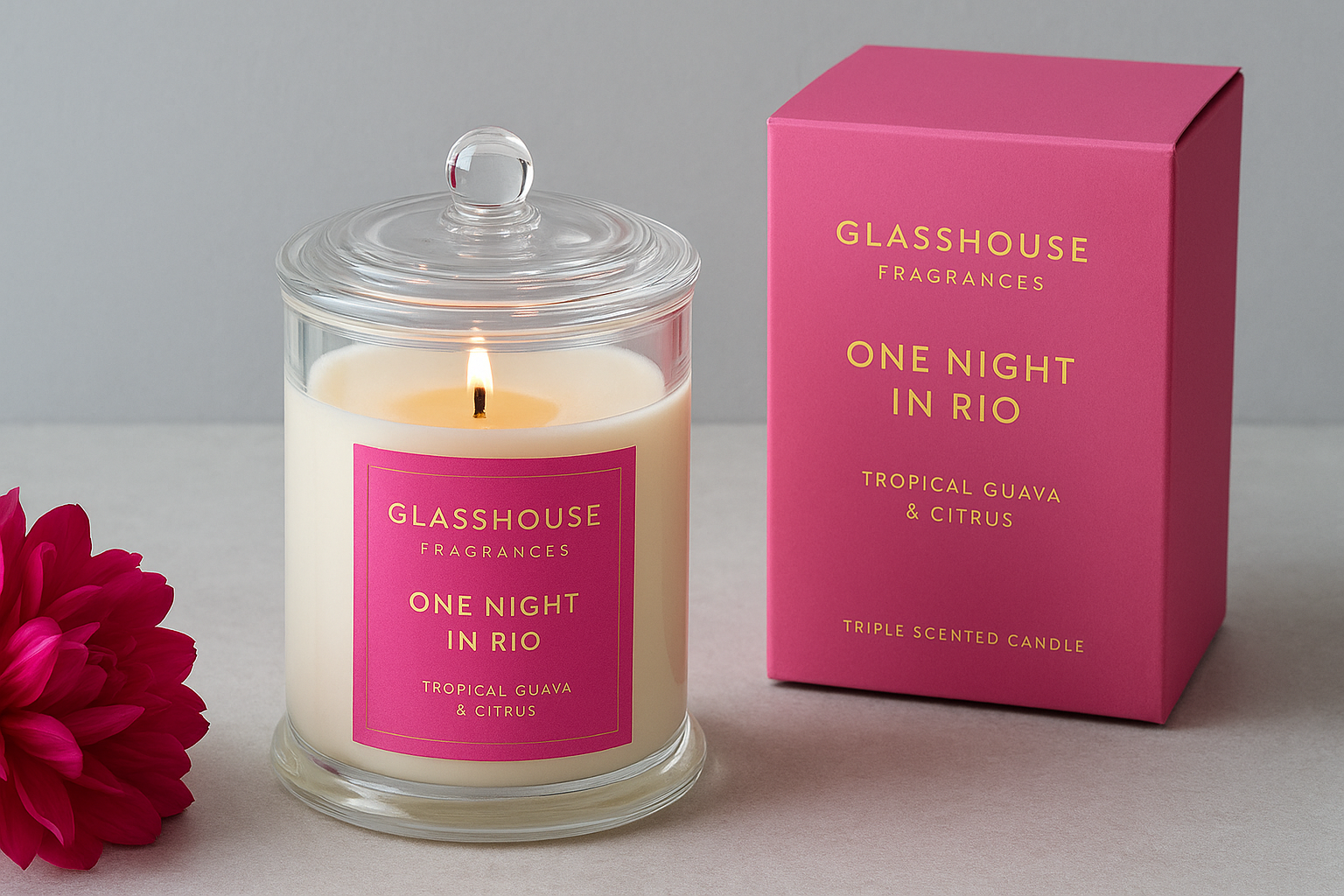 4. Glasshouse Fragrances: triple-scented soy candles