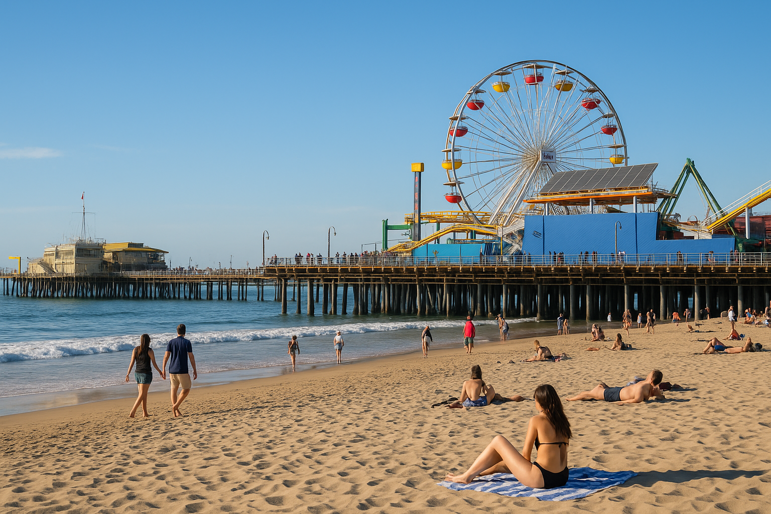 6. Relax at Santa Monica Pier and beach