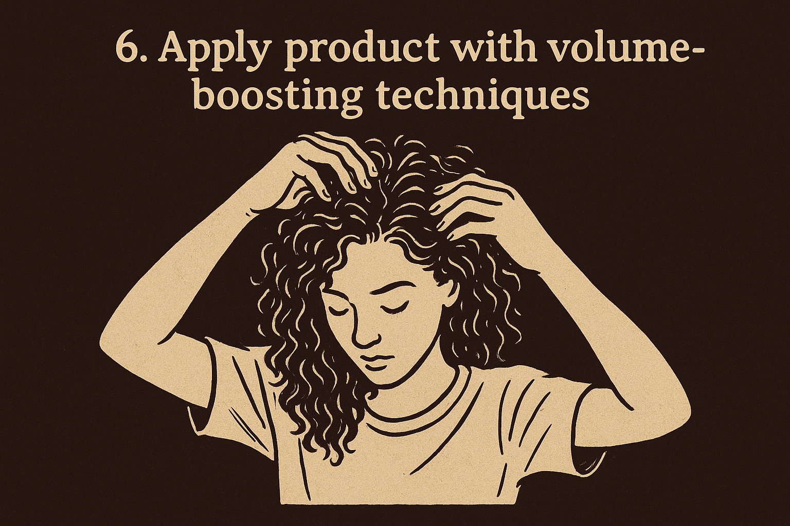 6. Apply product with volume-boosting techniques
