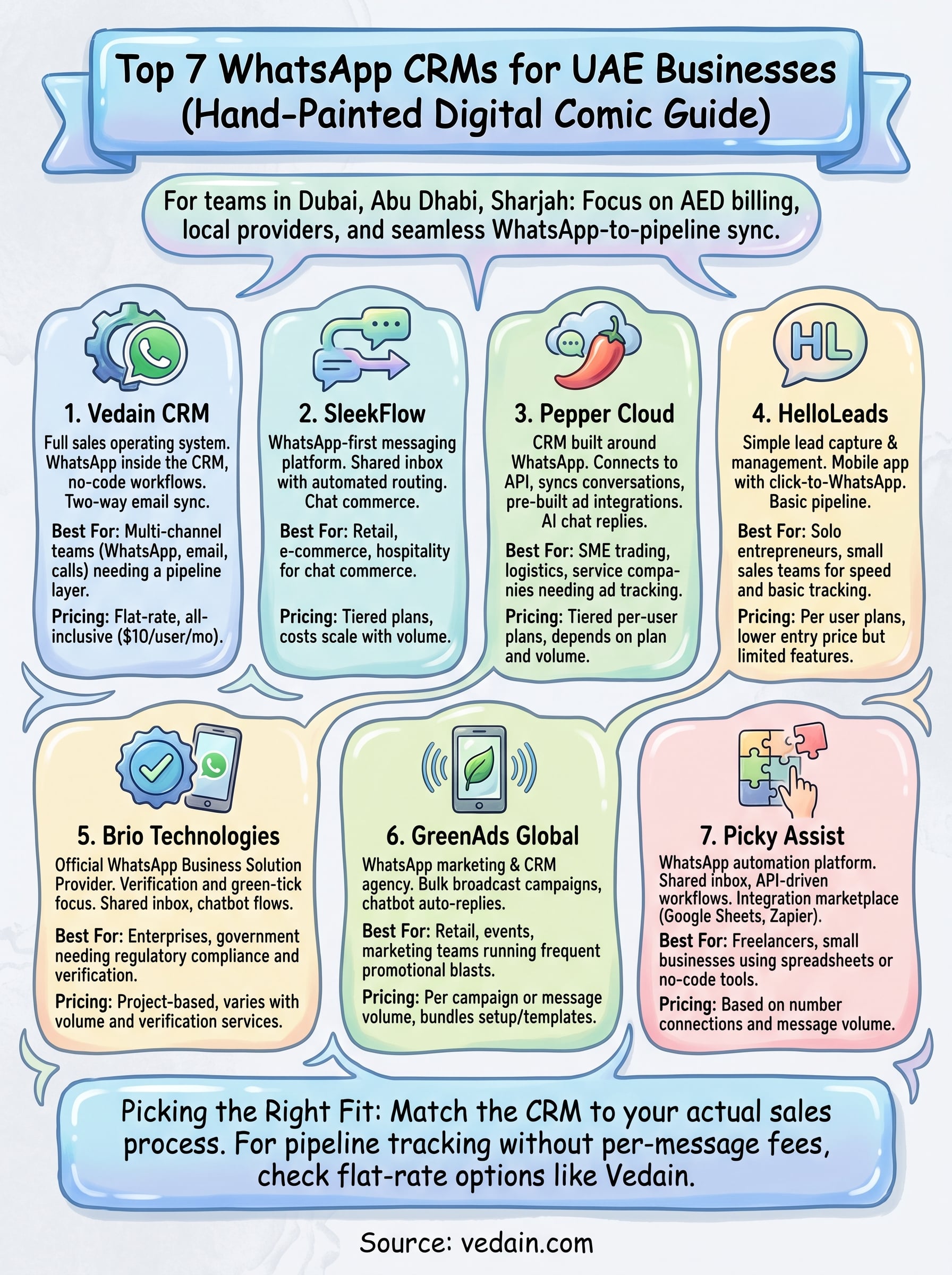 whatsapp crm for uae businesses infographic