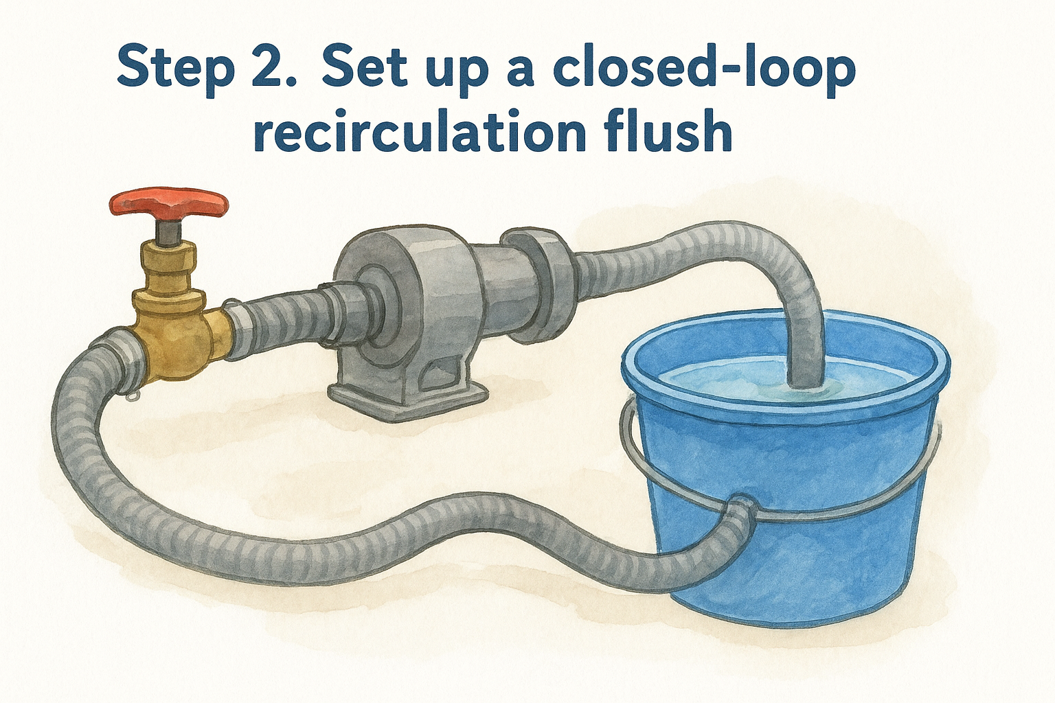 Step 2. Set up a closed-loop recirculation flush