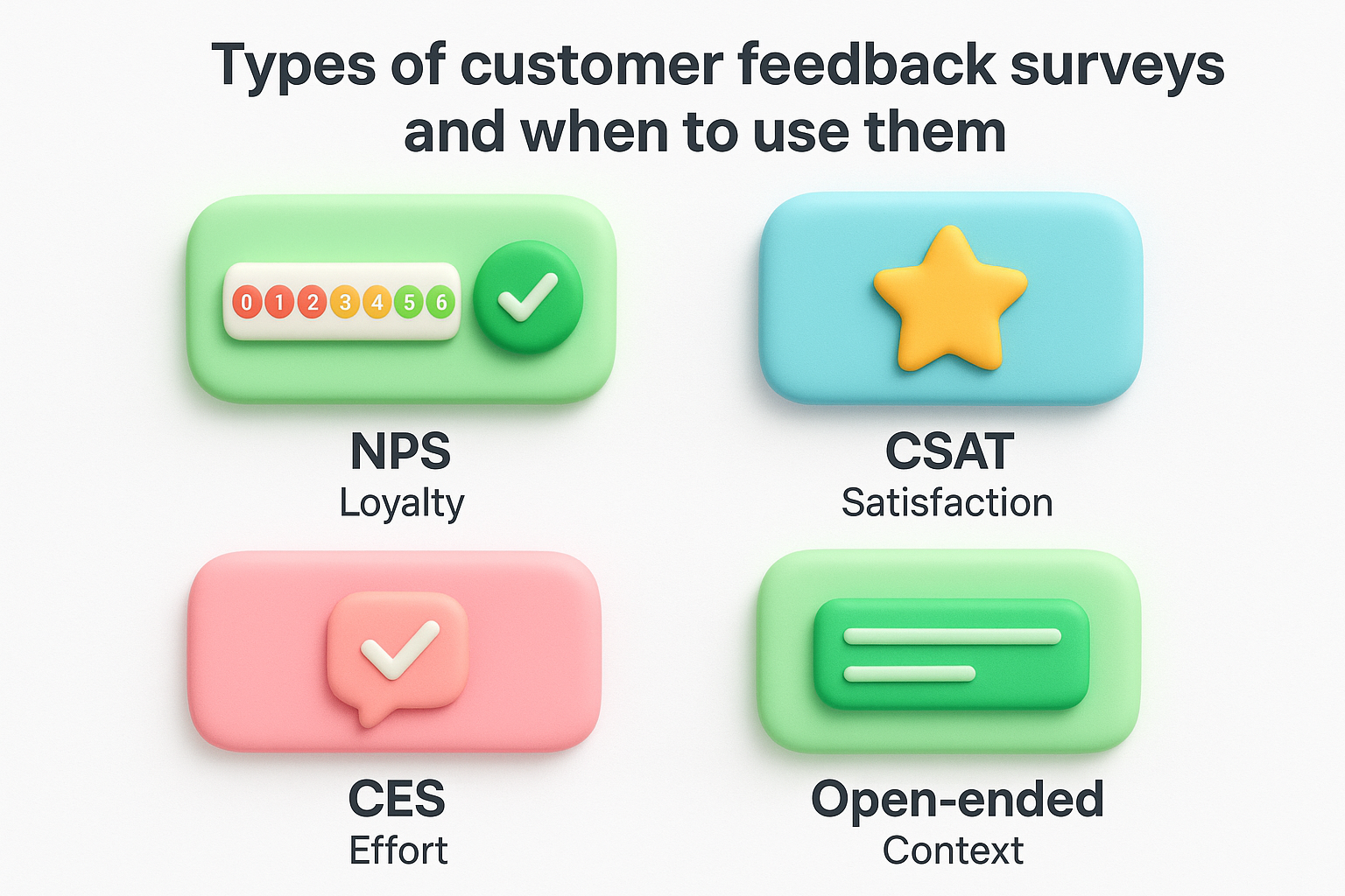 Types of customer feedback surveys and when to use them