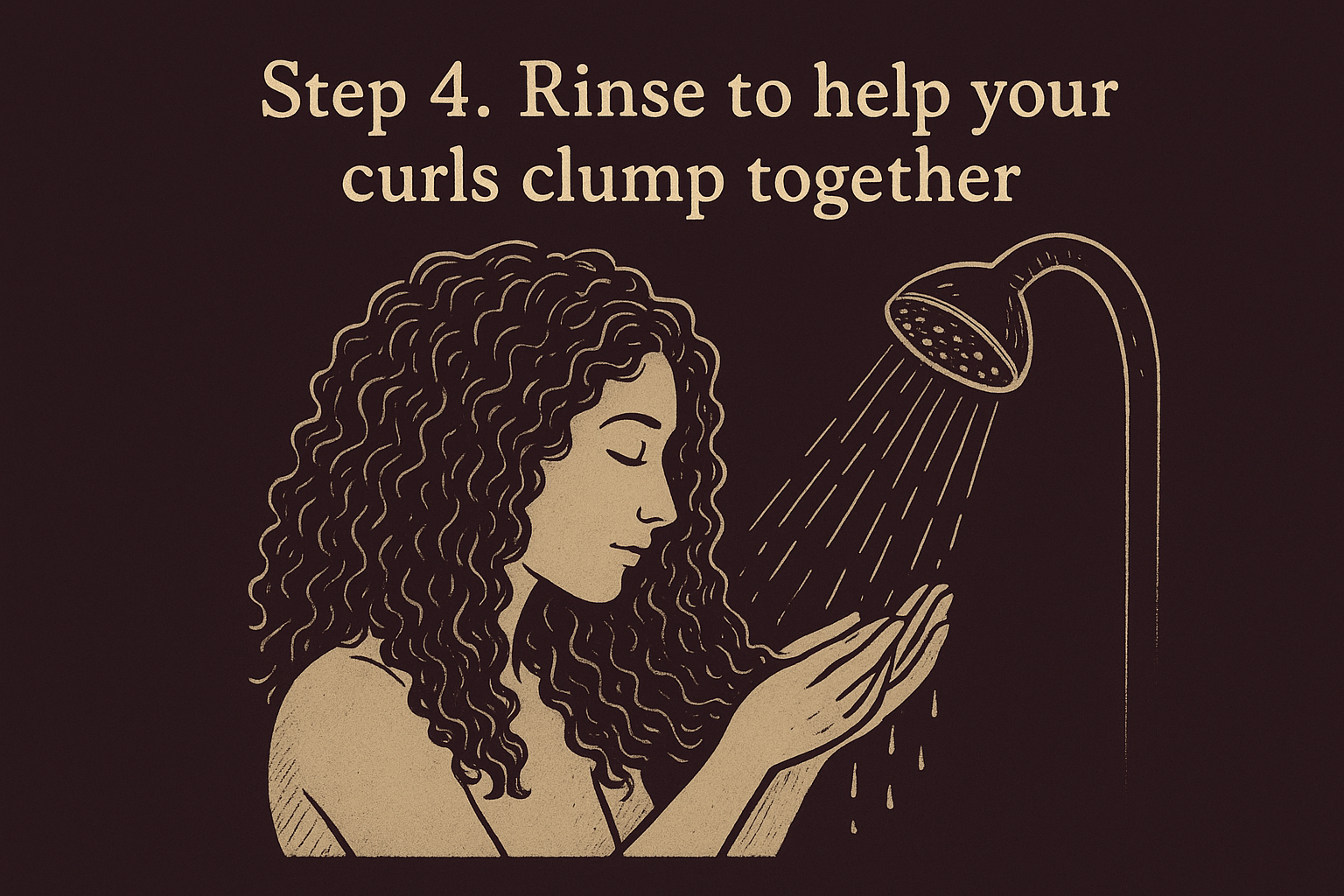 Step 4. Rinse to help your curls clump together