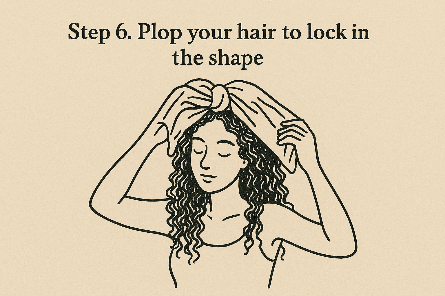 Step 6. Plop your hair to lock in the shape
