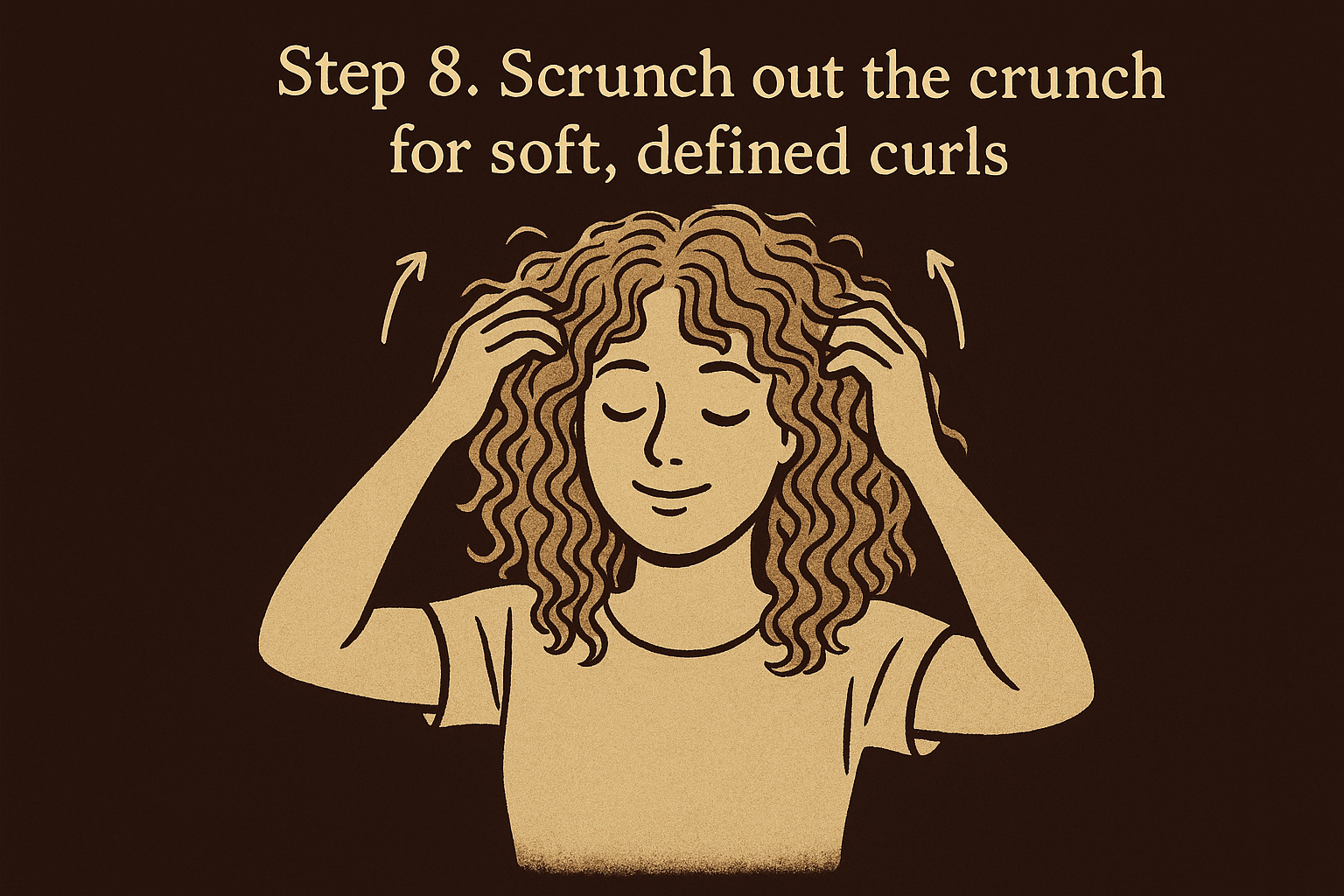 Step 8. Scrunch out the crunch for soft, defined curls