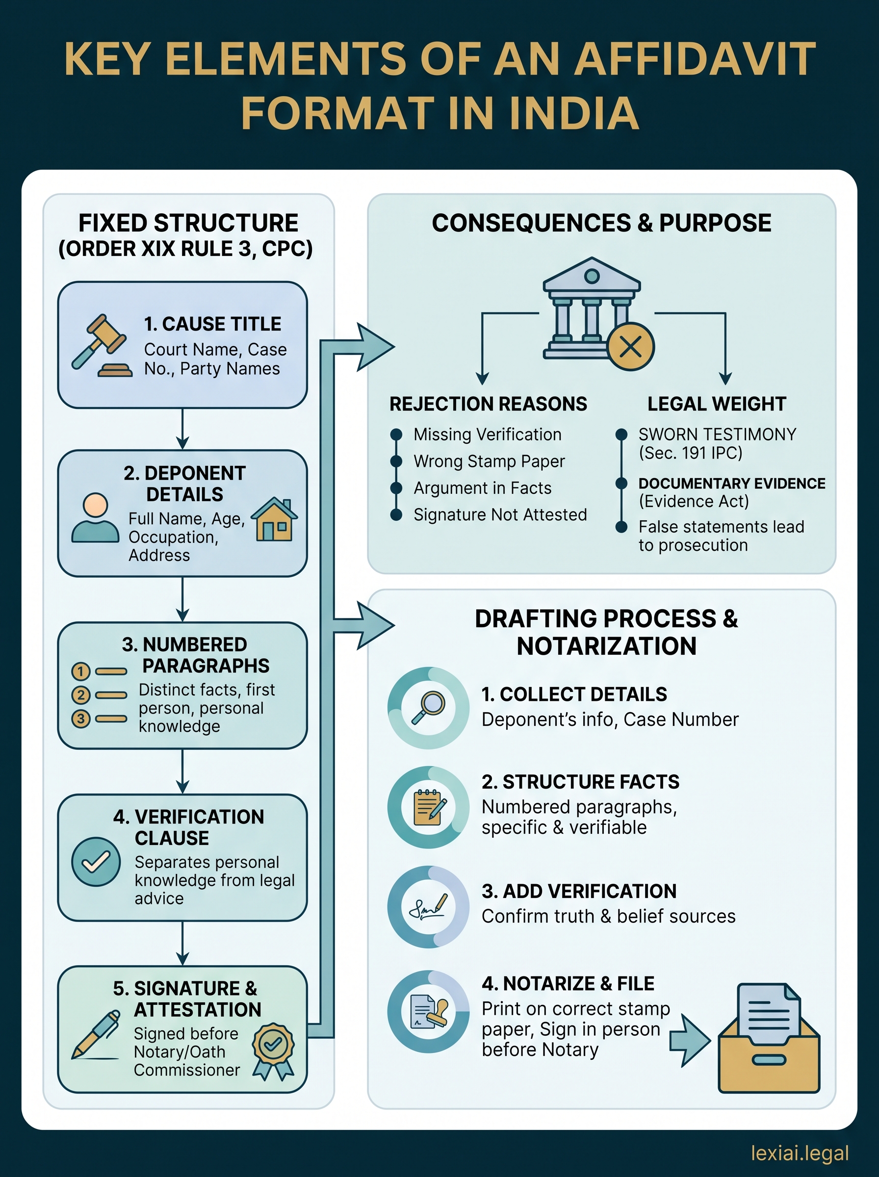 affidavit format infographic