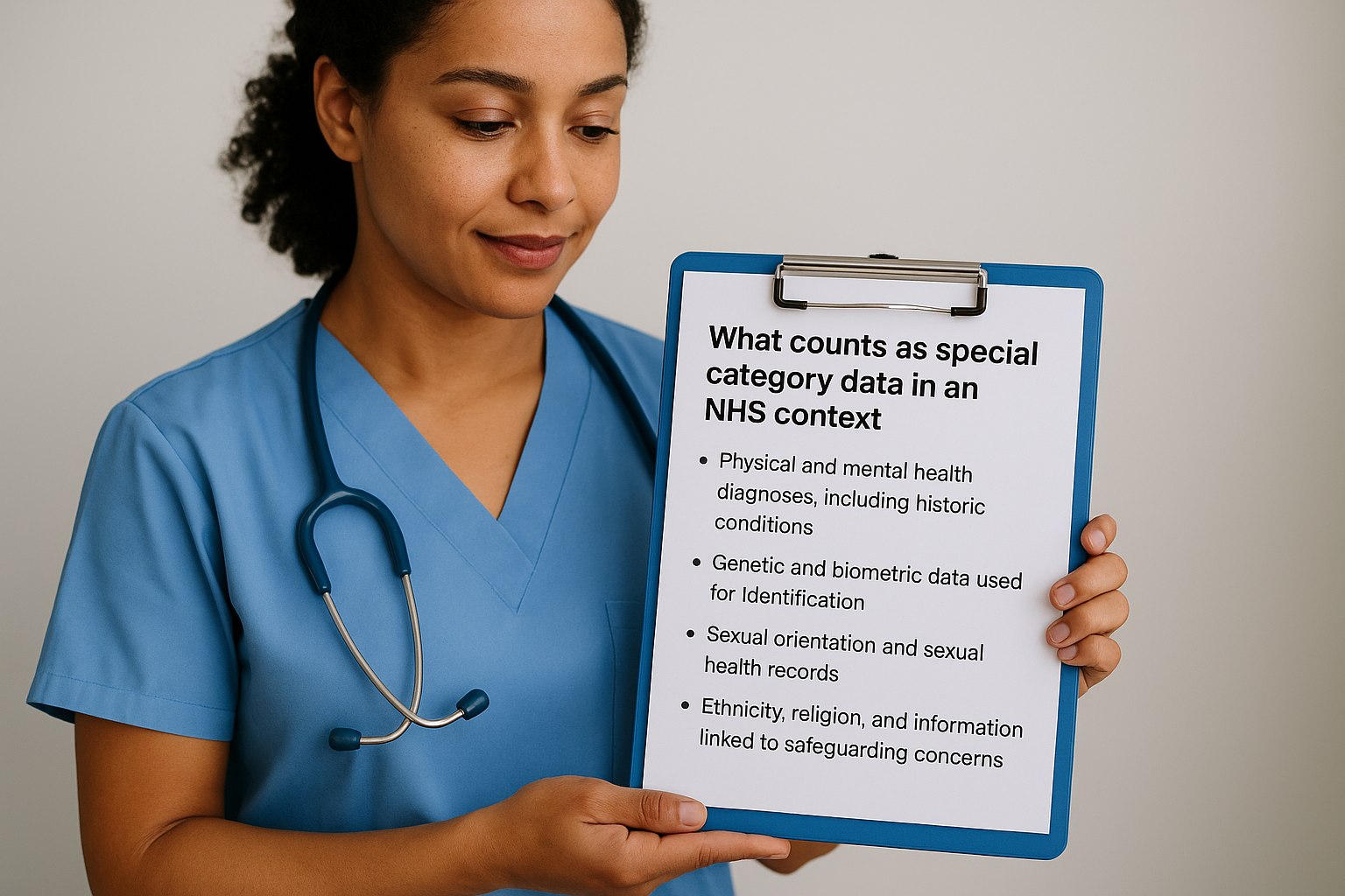 What counts as special category data in an NHS context