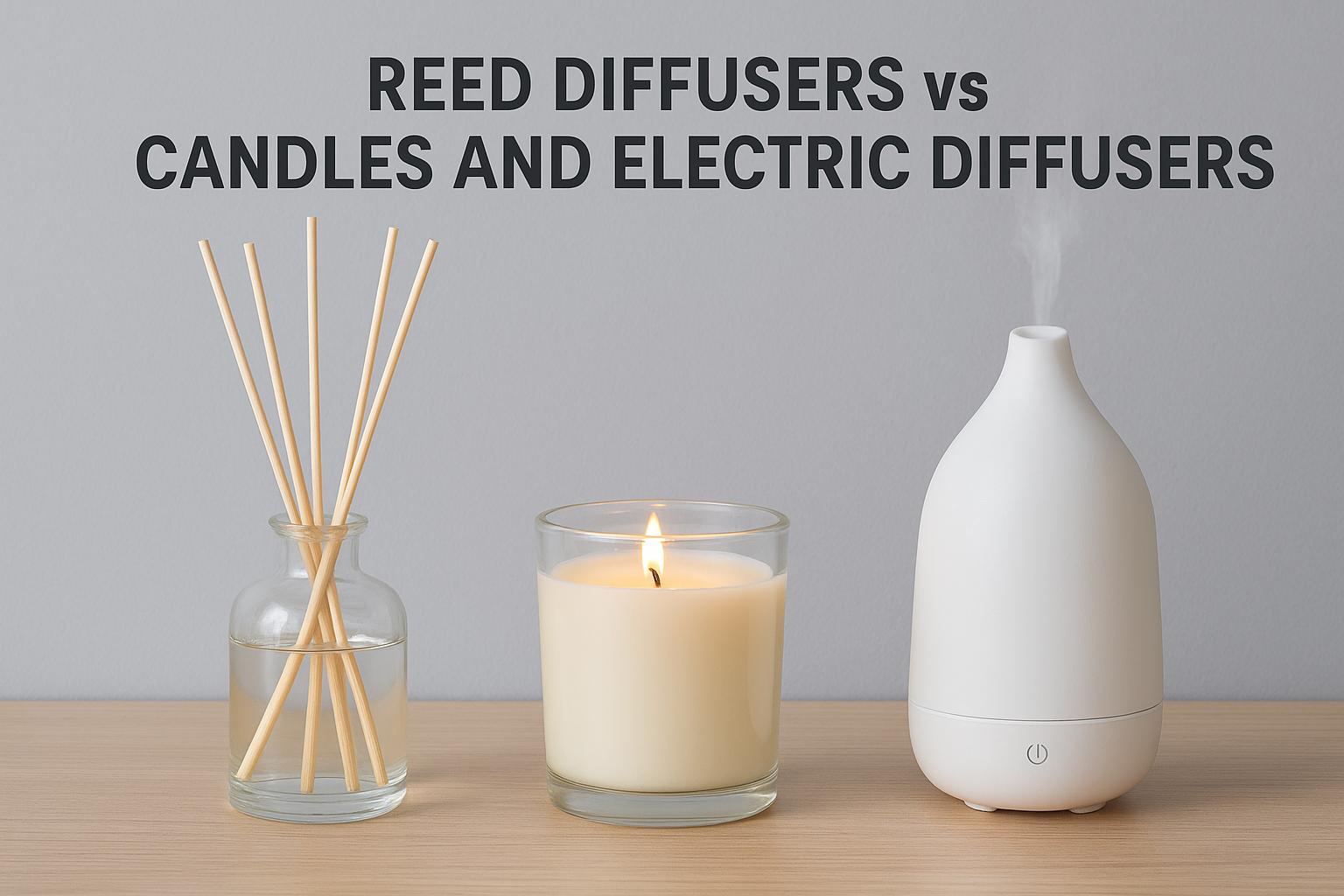 Reed diffusers vs candles and electric diffusers