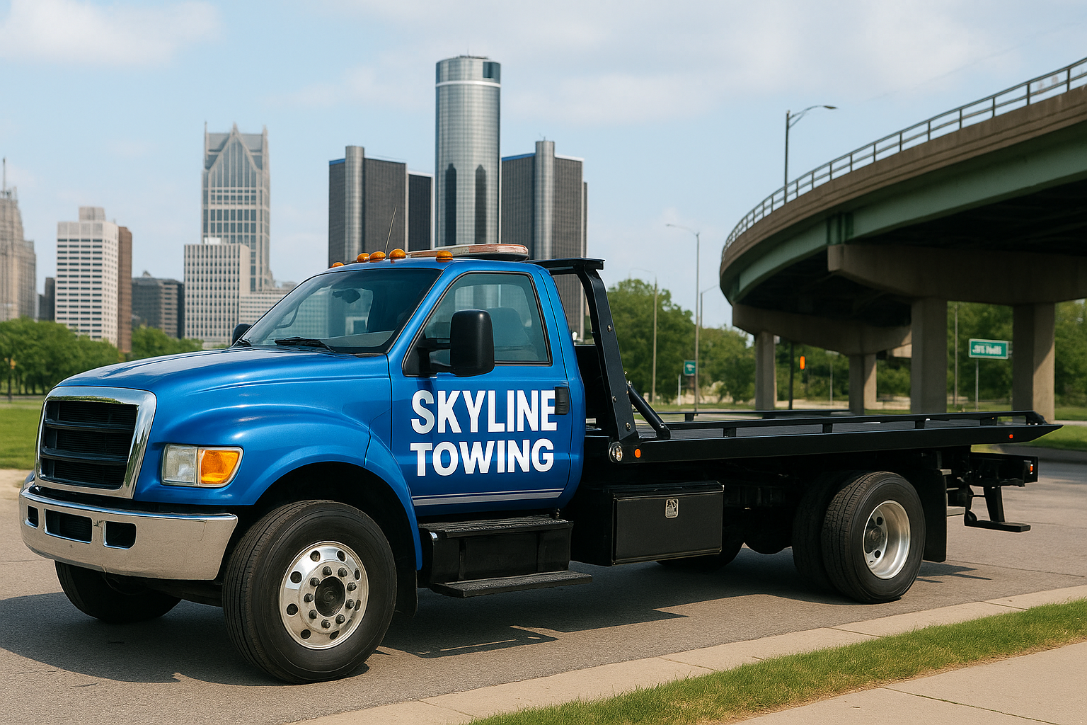 1. Skyline Towing: Detroit's 24/7 local towing service