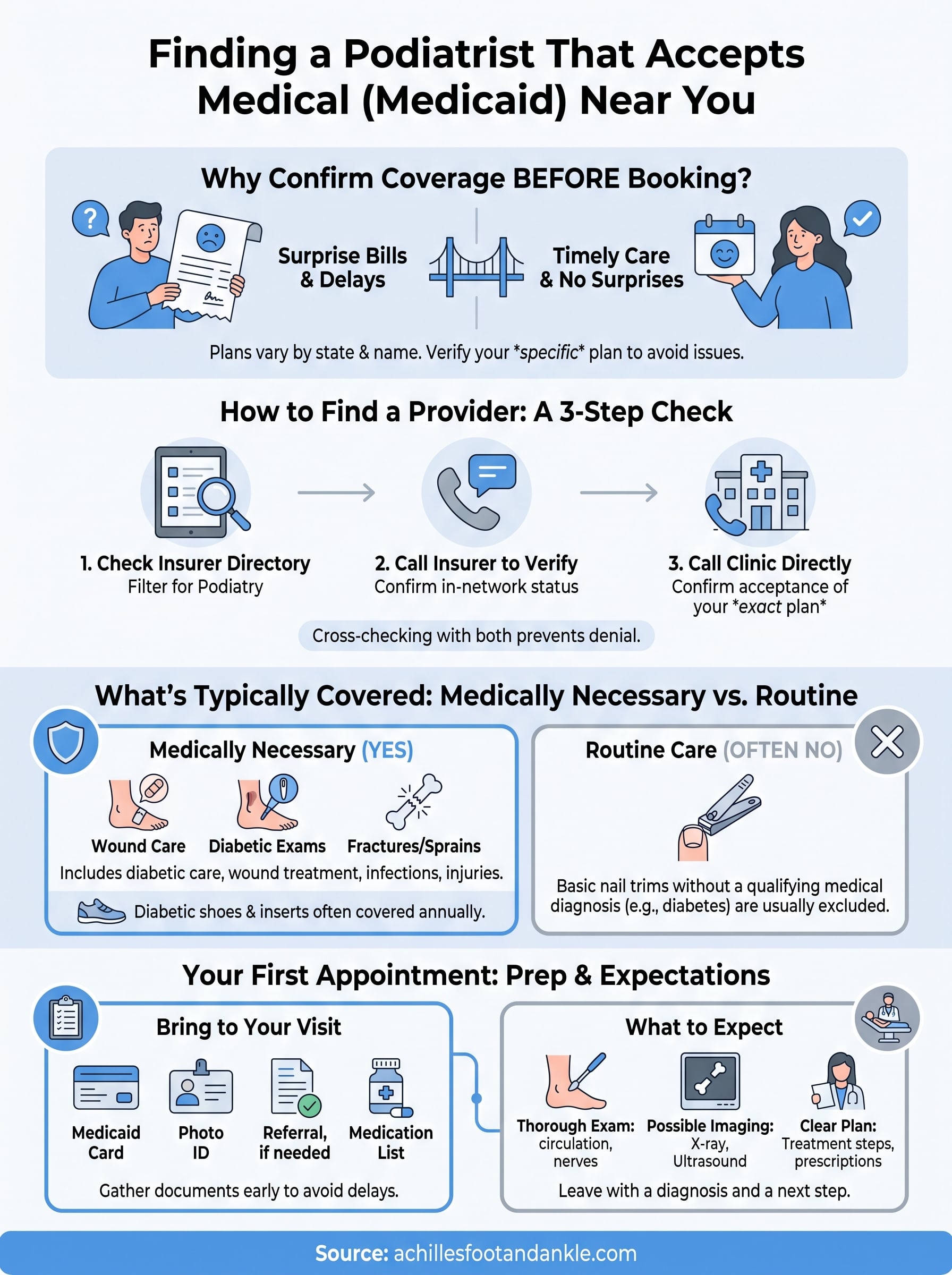 podiatrist that accept medical near me infographic
