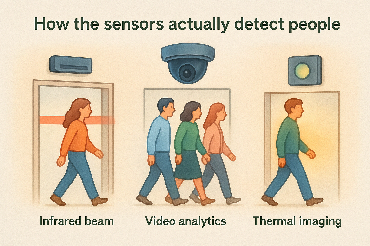 How common people counter sensors detect traffic