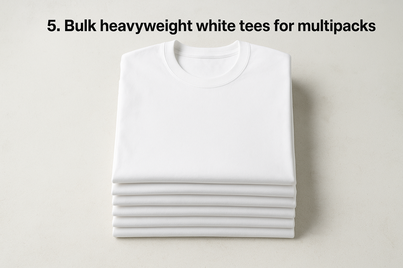 5. Bulk heavyweight white tees for multipacks
