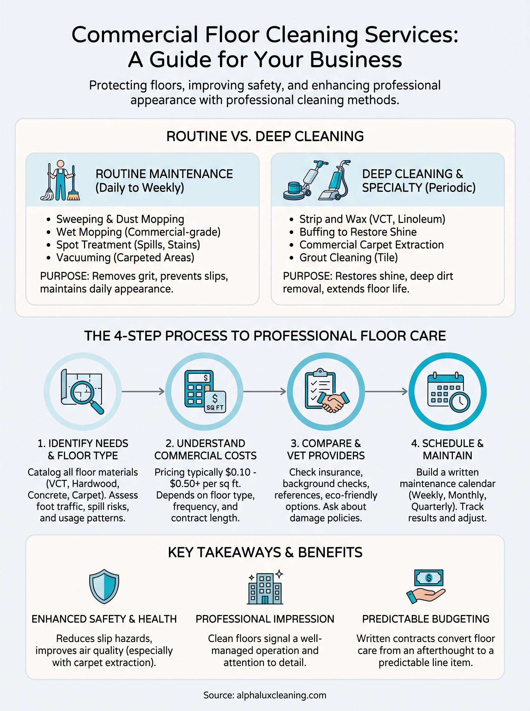 commercial floor cleaning services infographic